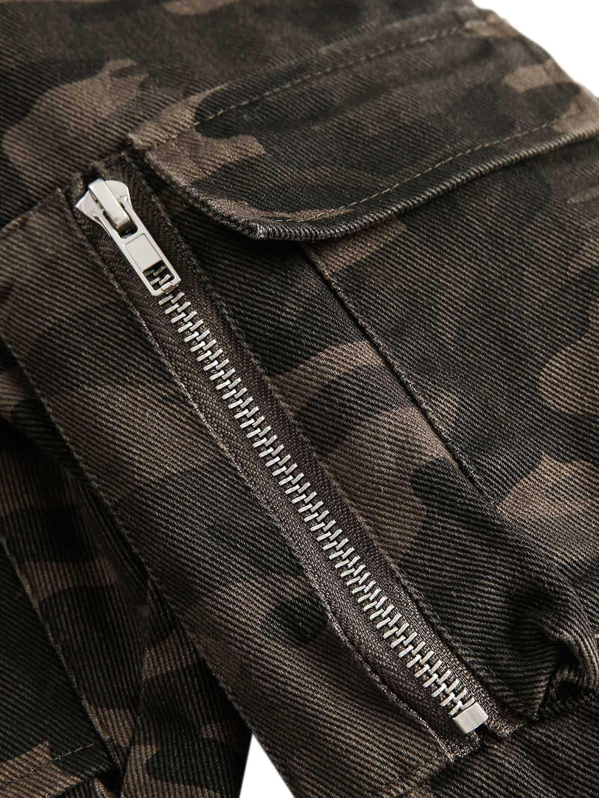 Concert Outfit Deconstructed Camouflage Workwear Cardigan Hooded Jacket Concert Outfit Deconstructed Camouflage Workwear Cardigan Hooded Jacket