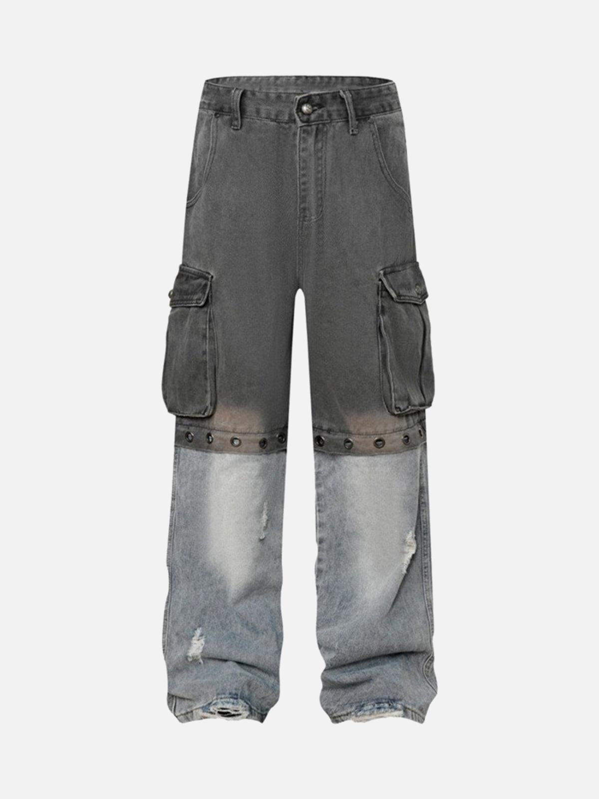 Concert Outfit Deconstructed Detachable Split Cargo Jeans
