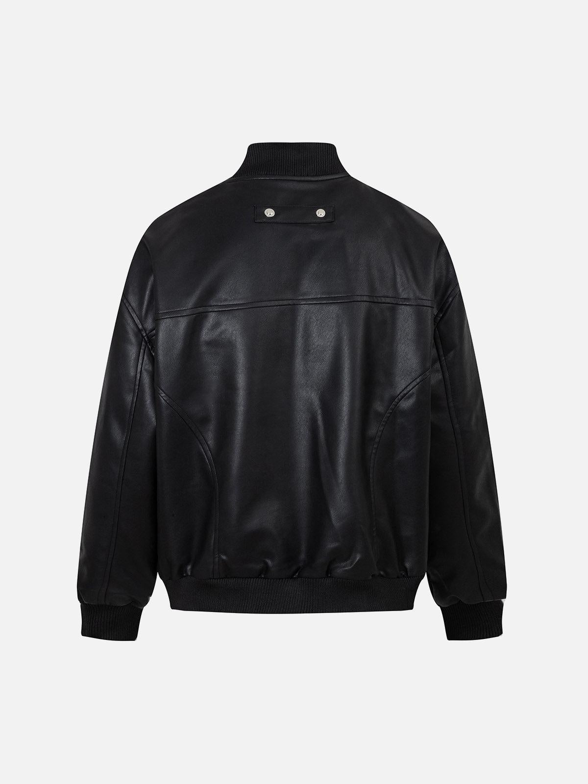 Concert Outfit Deconstructed Zip Up Leather Bomber Jacket Concert Outfit Deconstructed Zip Up Leather Bomber Jacket