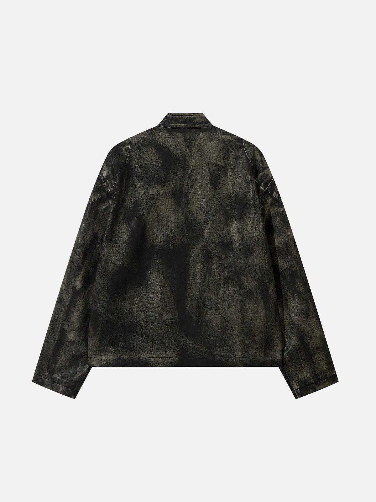 Concert Outfit Dirt Color Faux Leather Jacket