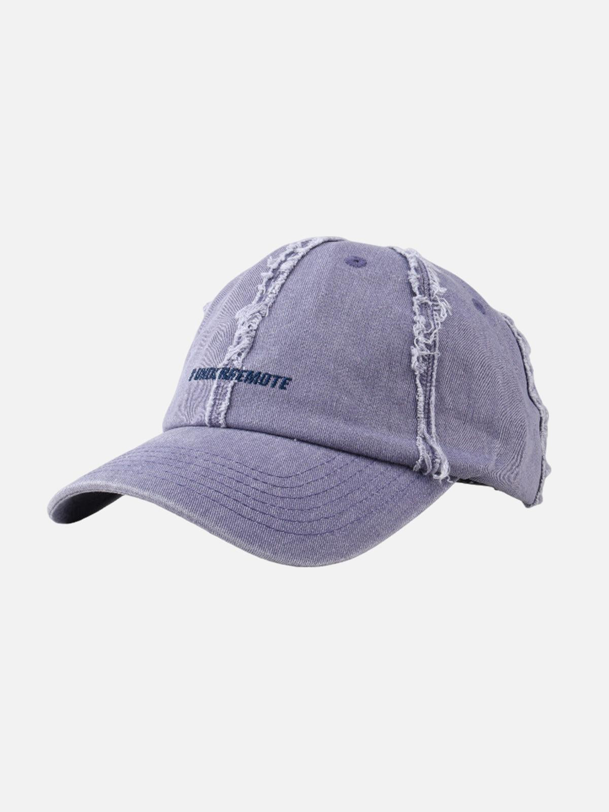 Concert Outfit Distressed Denim Baseball Cap