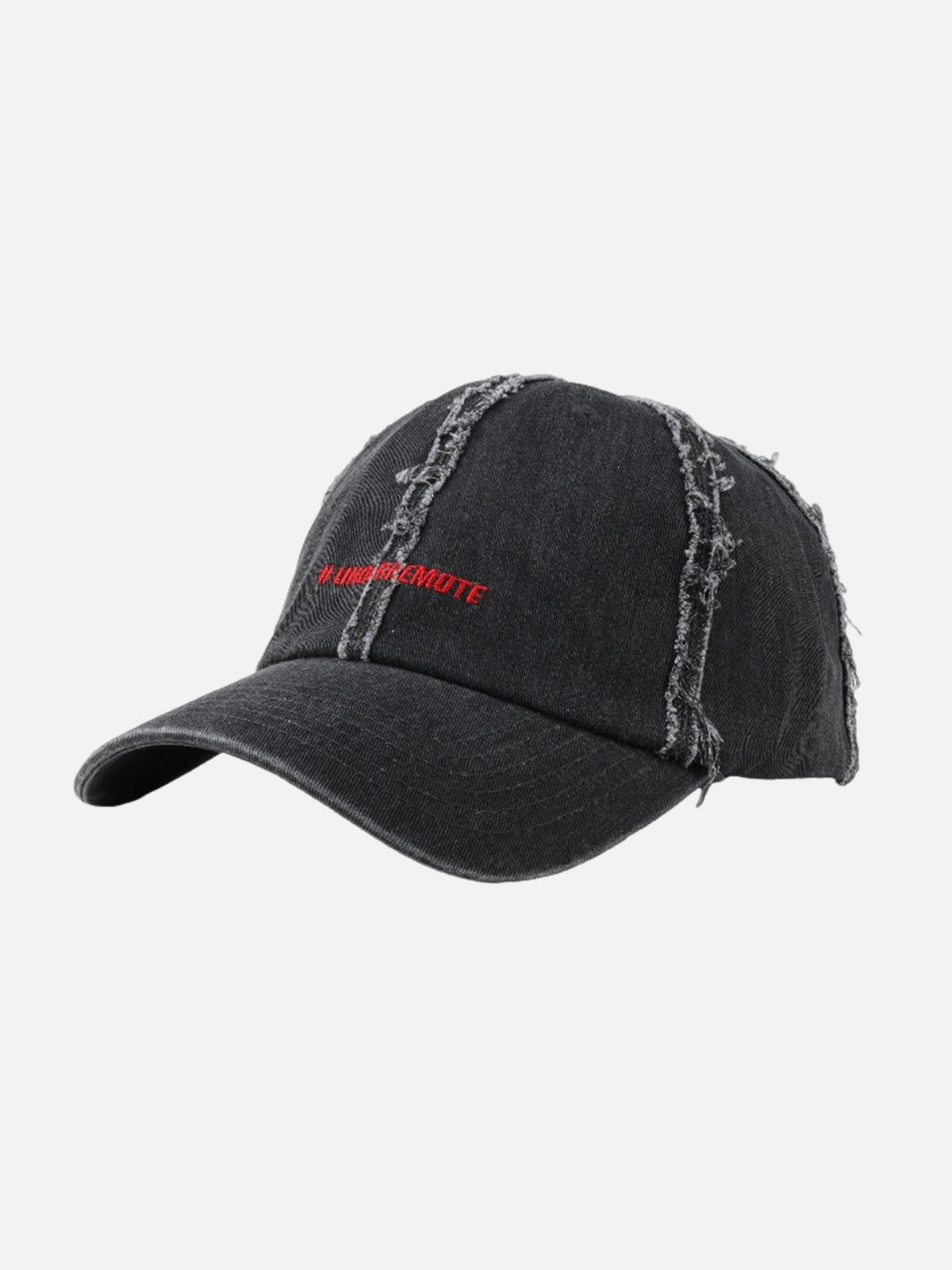 Concert Outfit Distressed Denim Baseball Cap