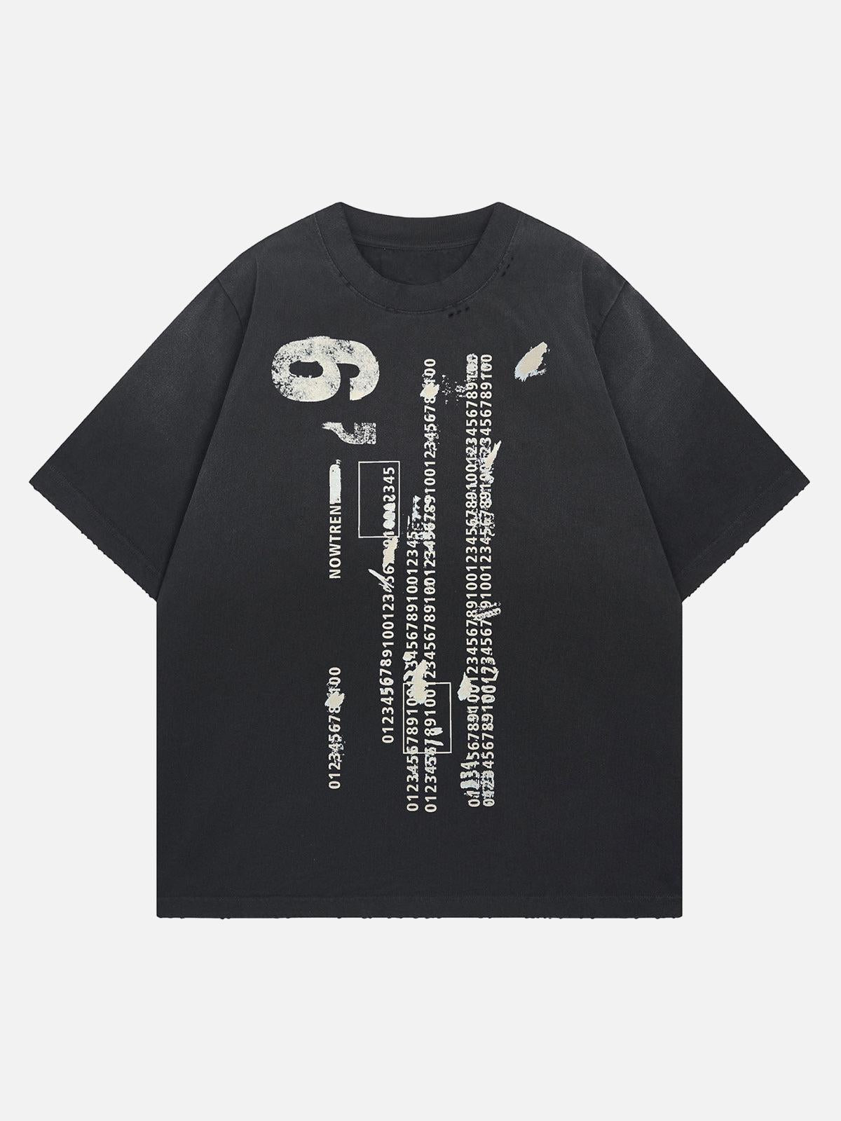 Concert Outfit Distressed Digital Print T-Shirt