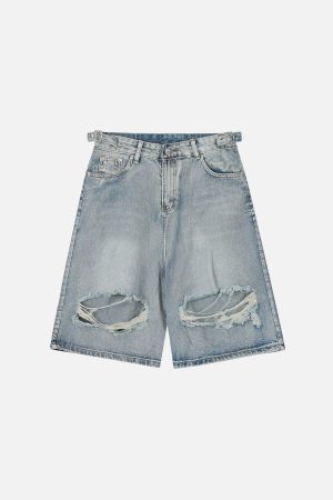 Concert Outfit Distressed Fringe Jorts