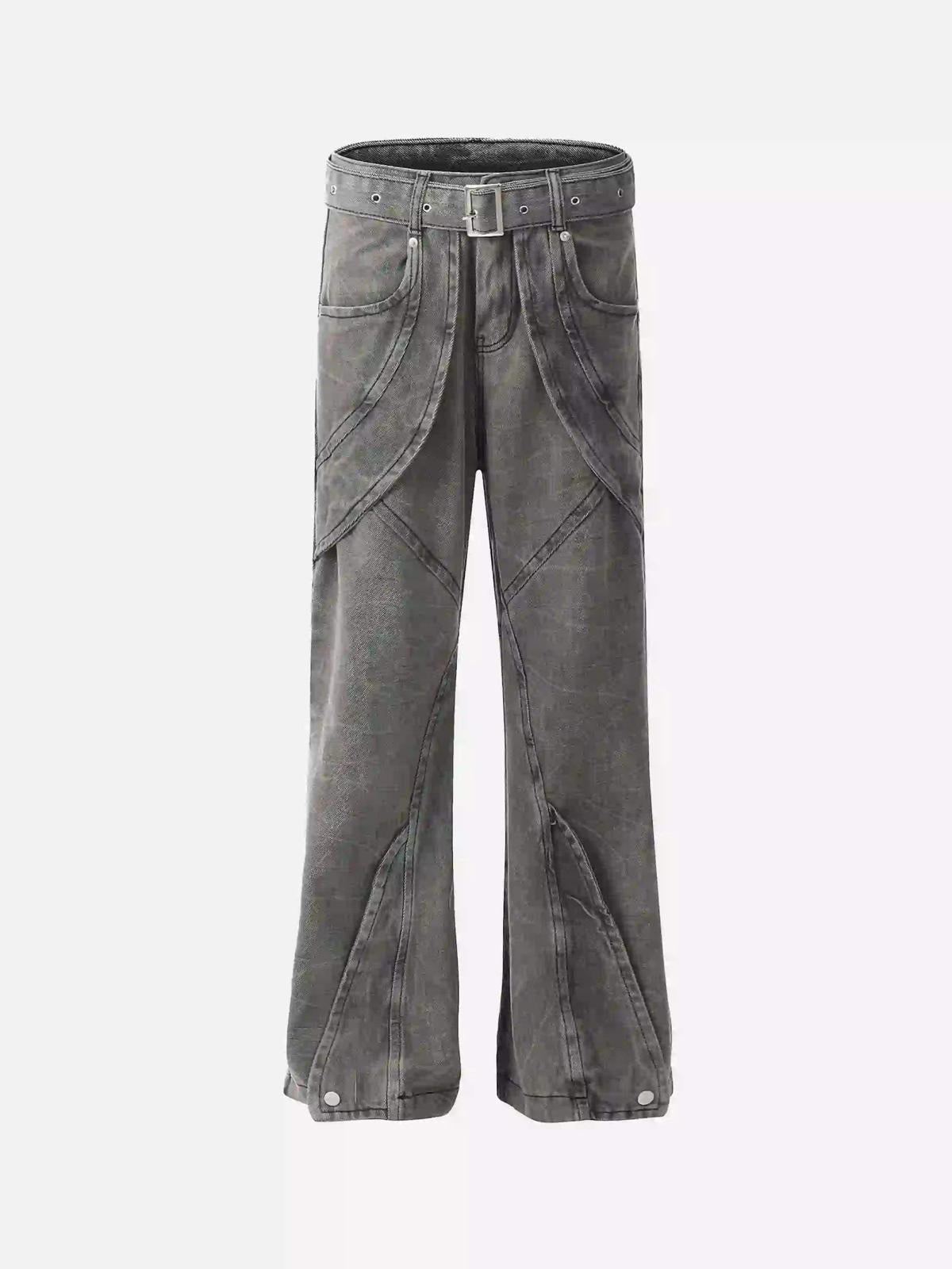 Concert Outfit Distressed Punk Jeans With Metal Belt
