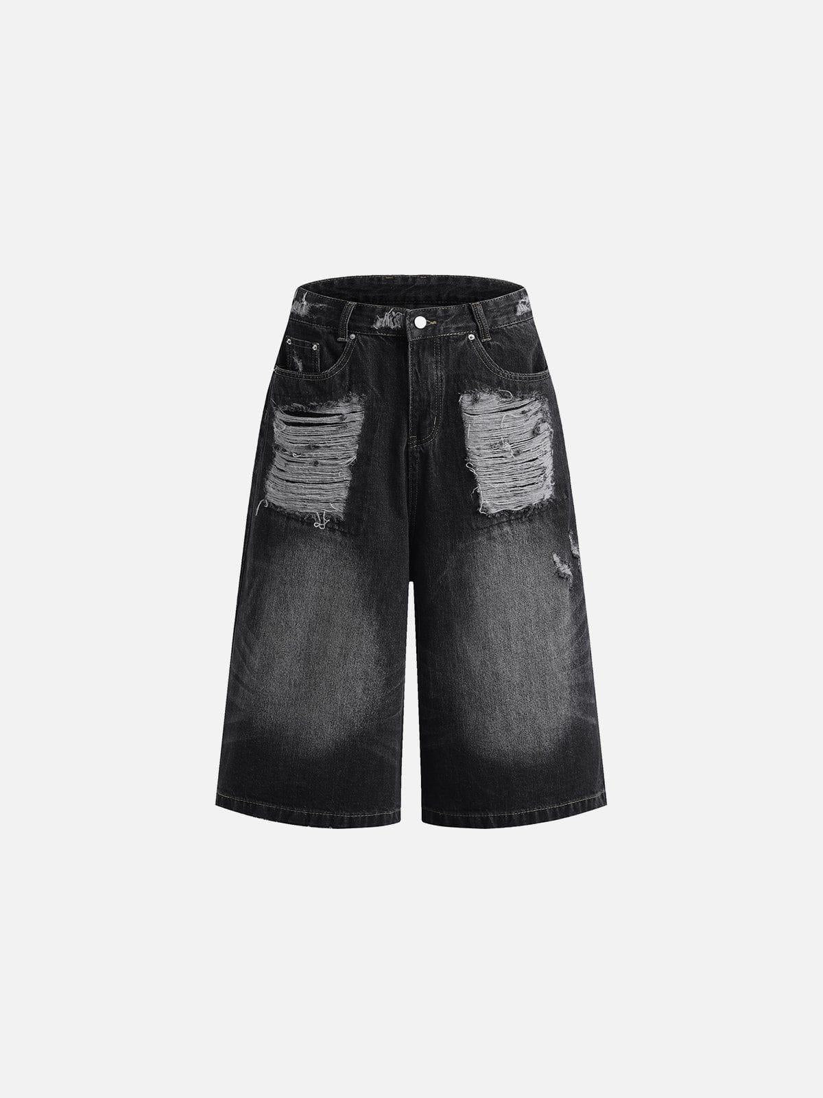 Concert Outfit Distressed Washed Longlie Jorts