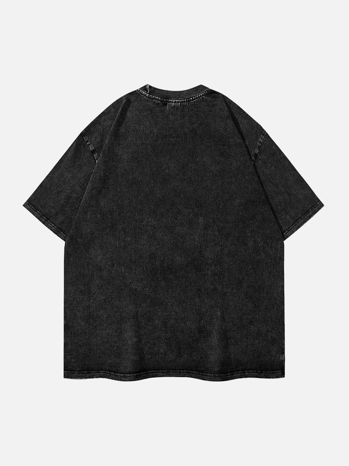 Concert Outfit Doberman Pinscher Print Washed Out T-Shirt