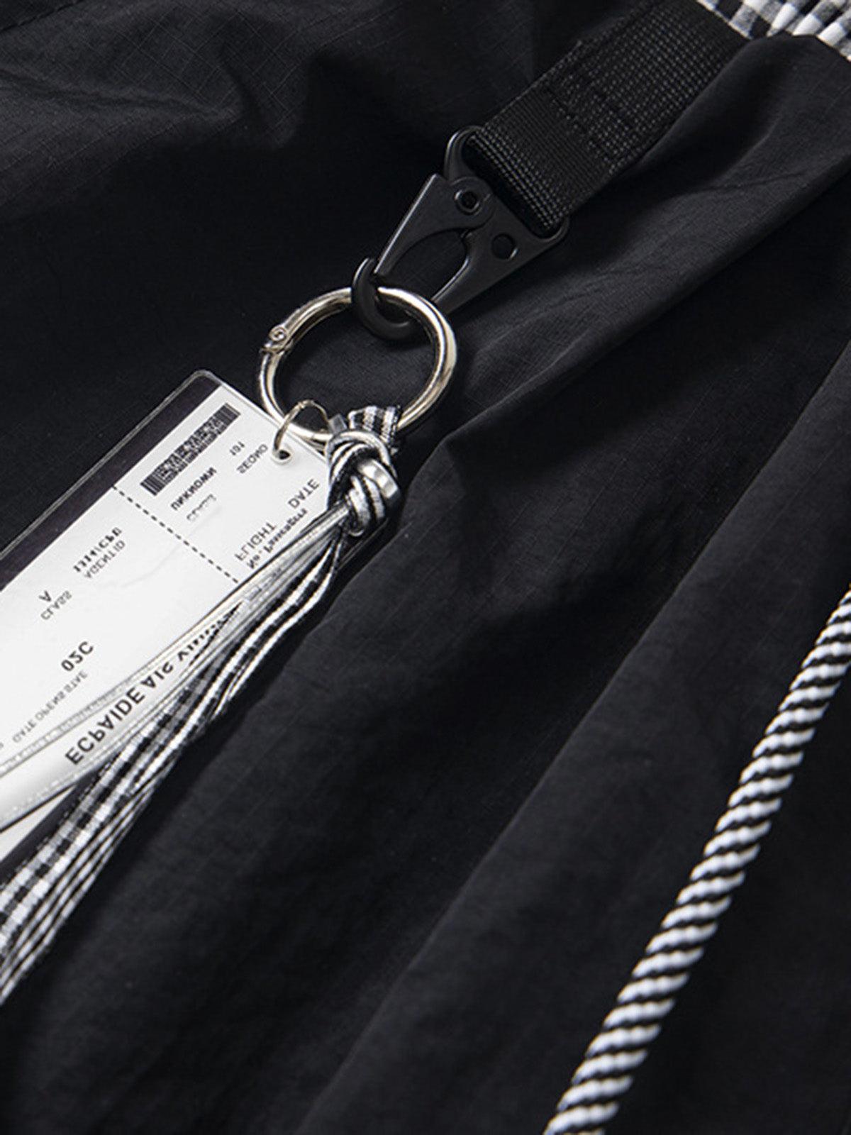 Concert Outfit Double Waist Drawstring Baggy Cargo Pants Concert Outfit Double Waist Drawstring Baggy Cargo Pants