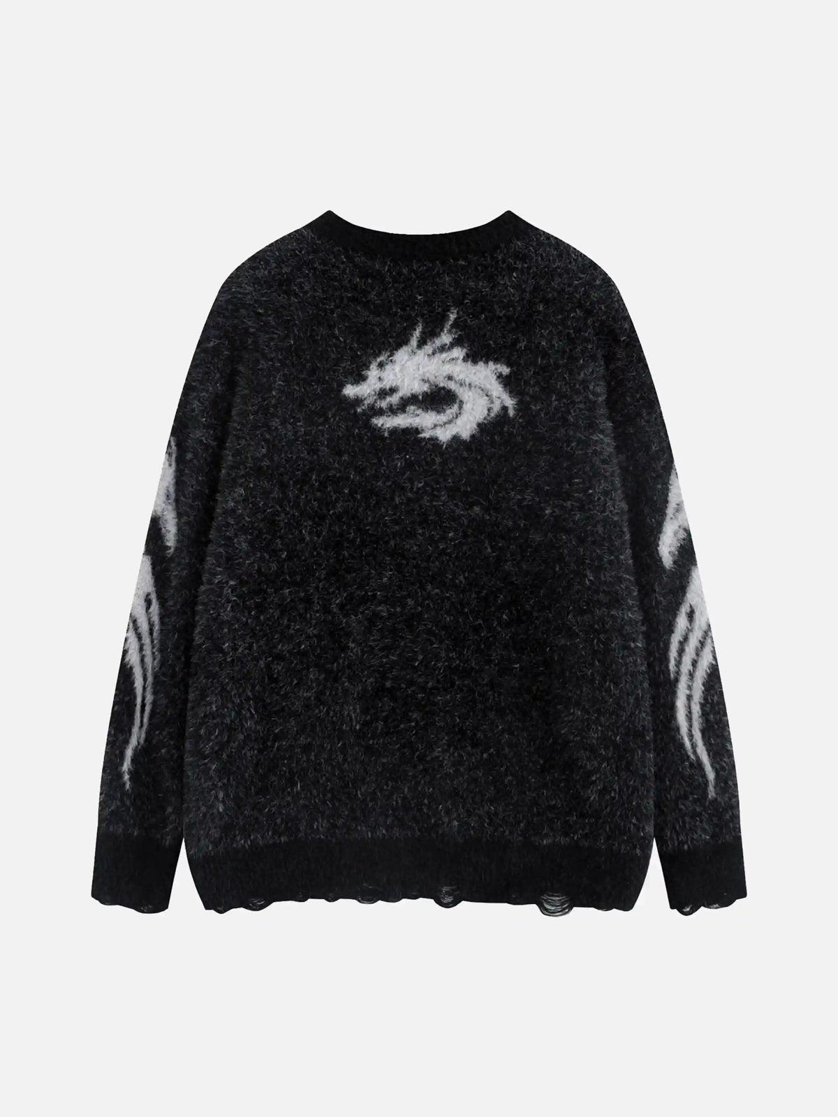Concert Outfit Dragon Mohair Jacquard Sweater