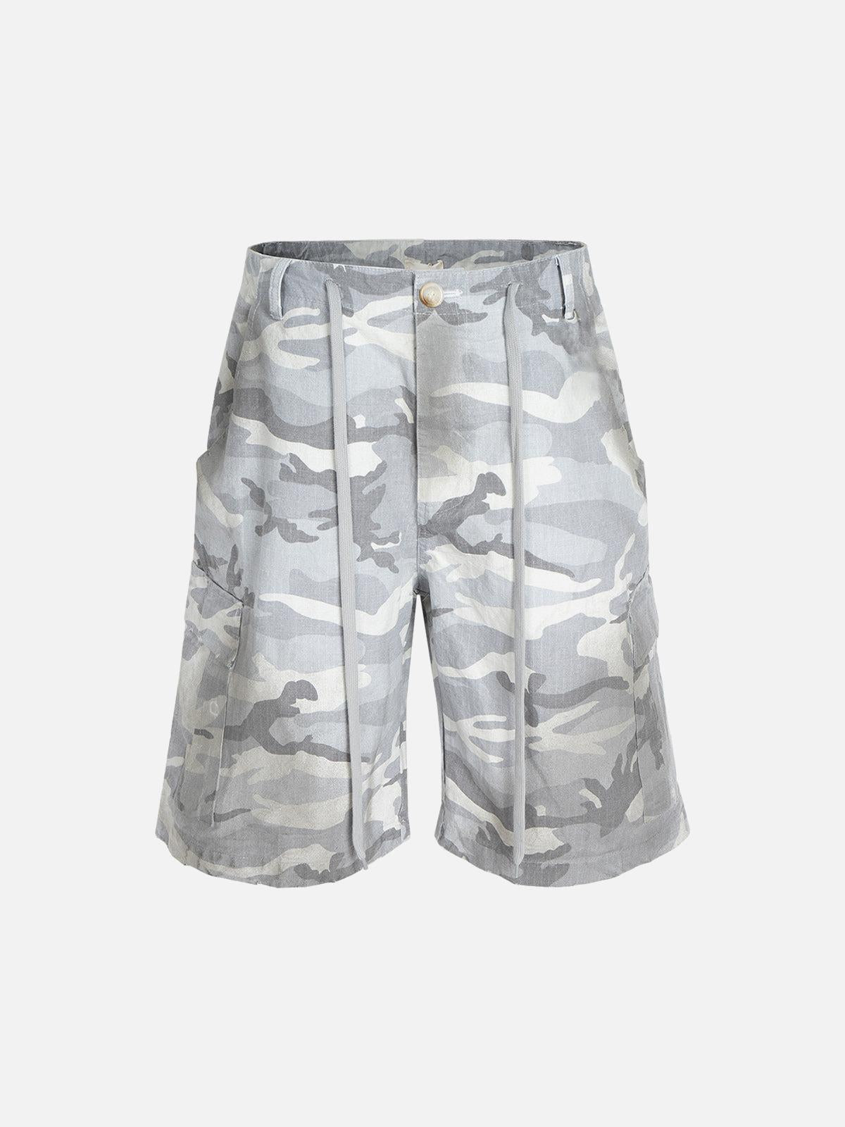 Concert Outfit Drawstring Camouflage Cargo Shorts