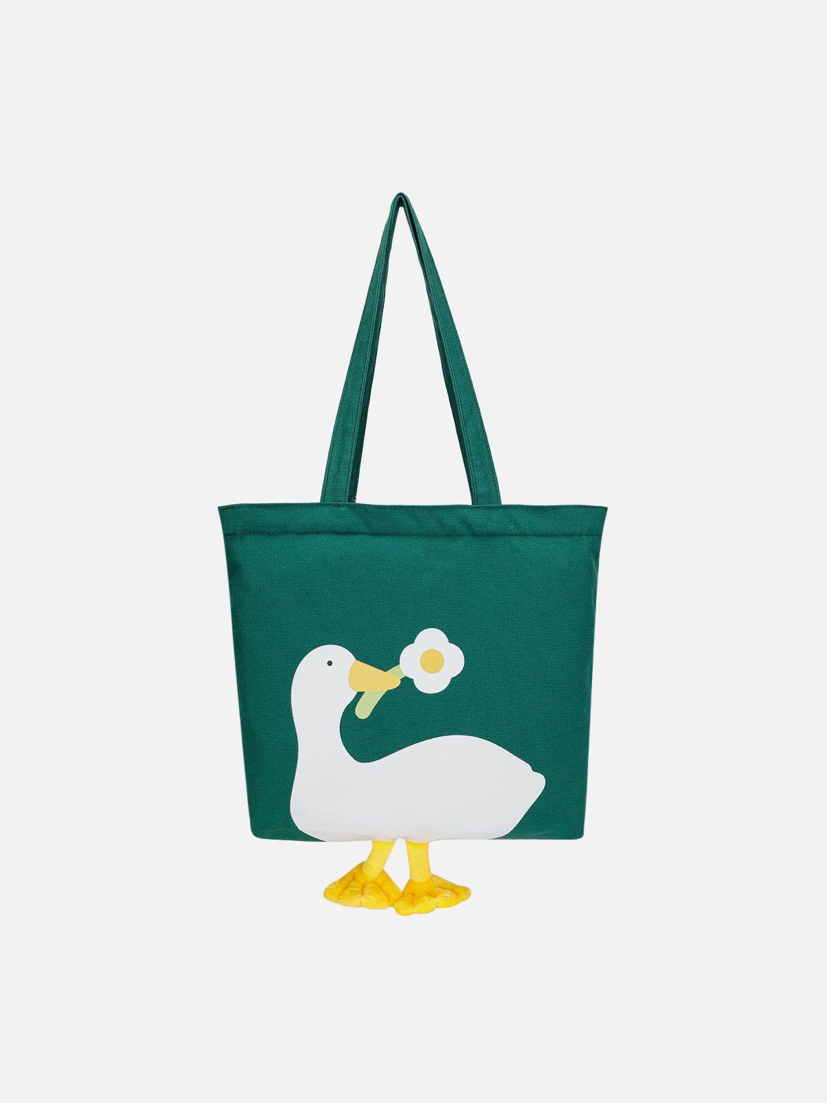 Concert Outfit Duck Flower Canvas Bag