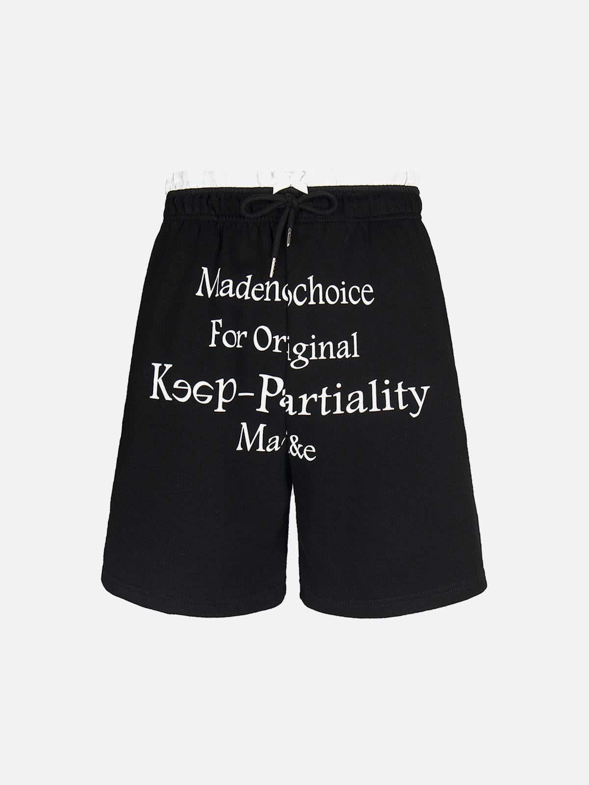 Concert Outfit Elastic Letter Double Waist Shorts