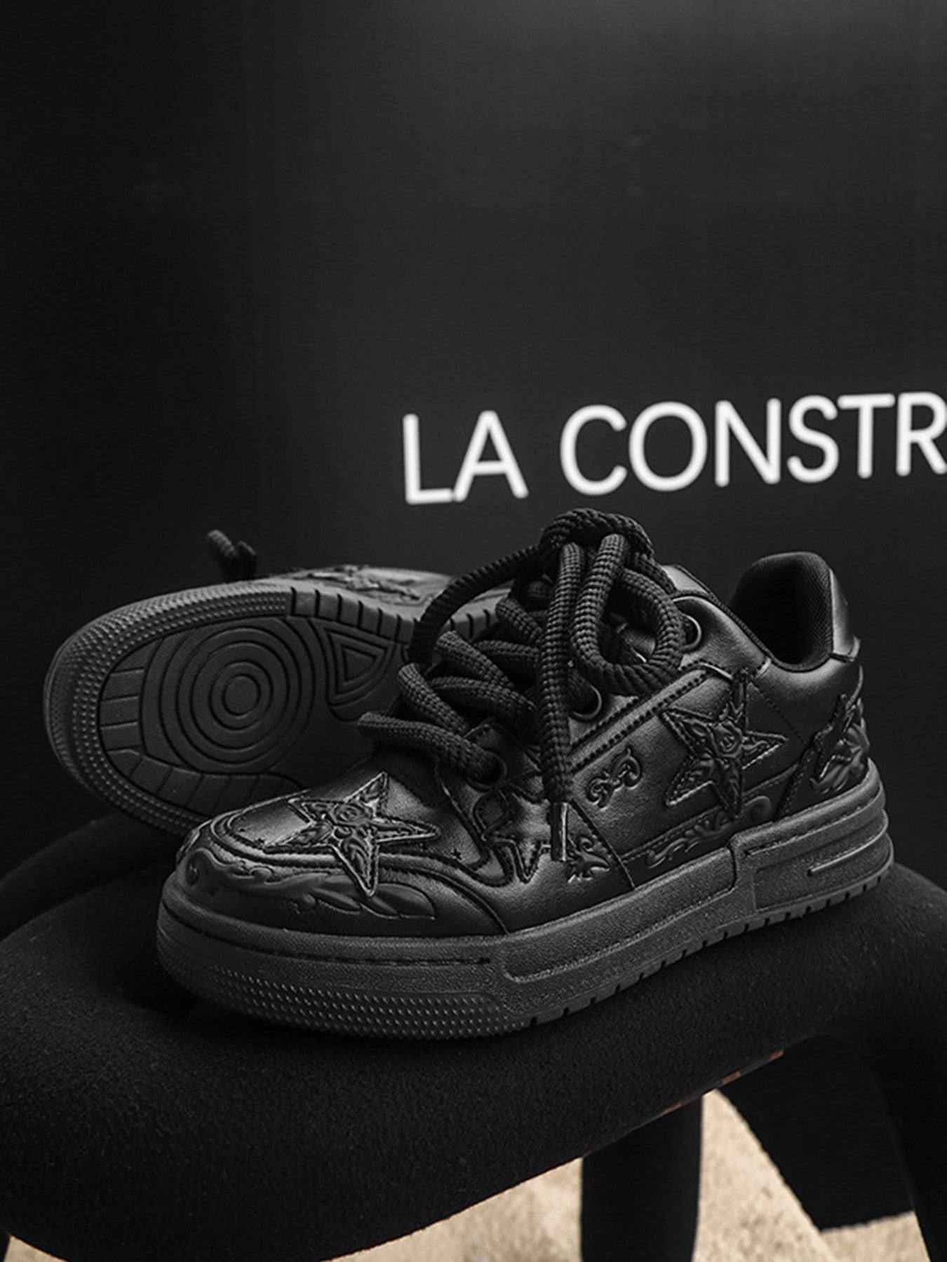 Concert Outfit Embossed Stars Casual Board Shoes