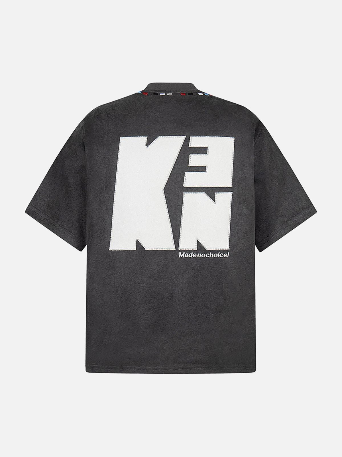 Concert Outfit Embroidered Neckline Oversized T-Shirt