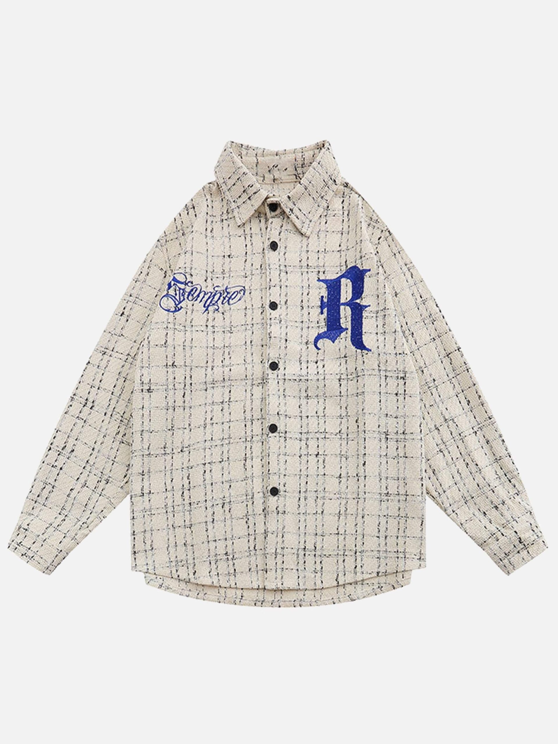 Concert Outfit Embroidered Plaid Shirt