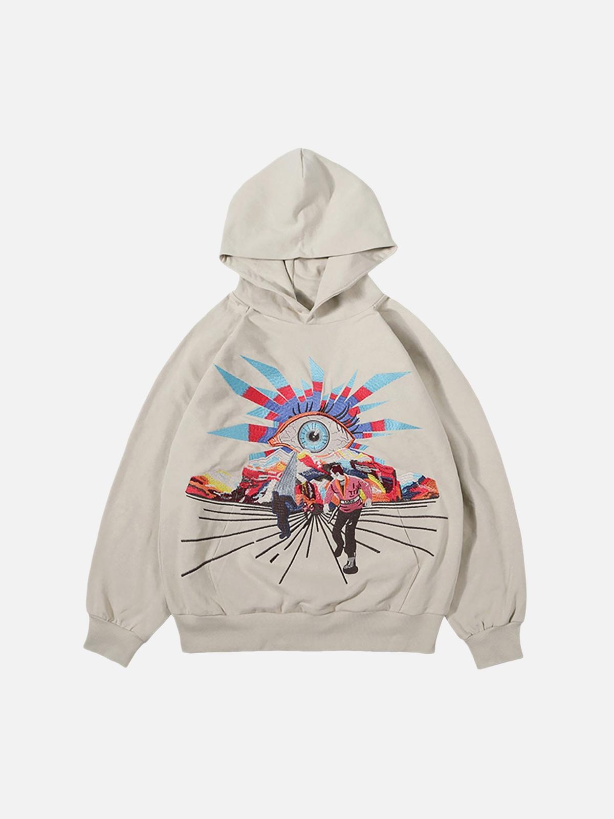 Concert Outfit Evil Eye Embroidered Hoodie