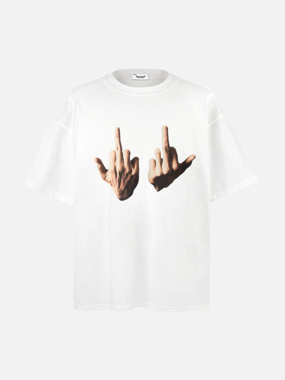 Concert Outfit Expressive Hands Bold Gesture Graphic Tee