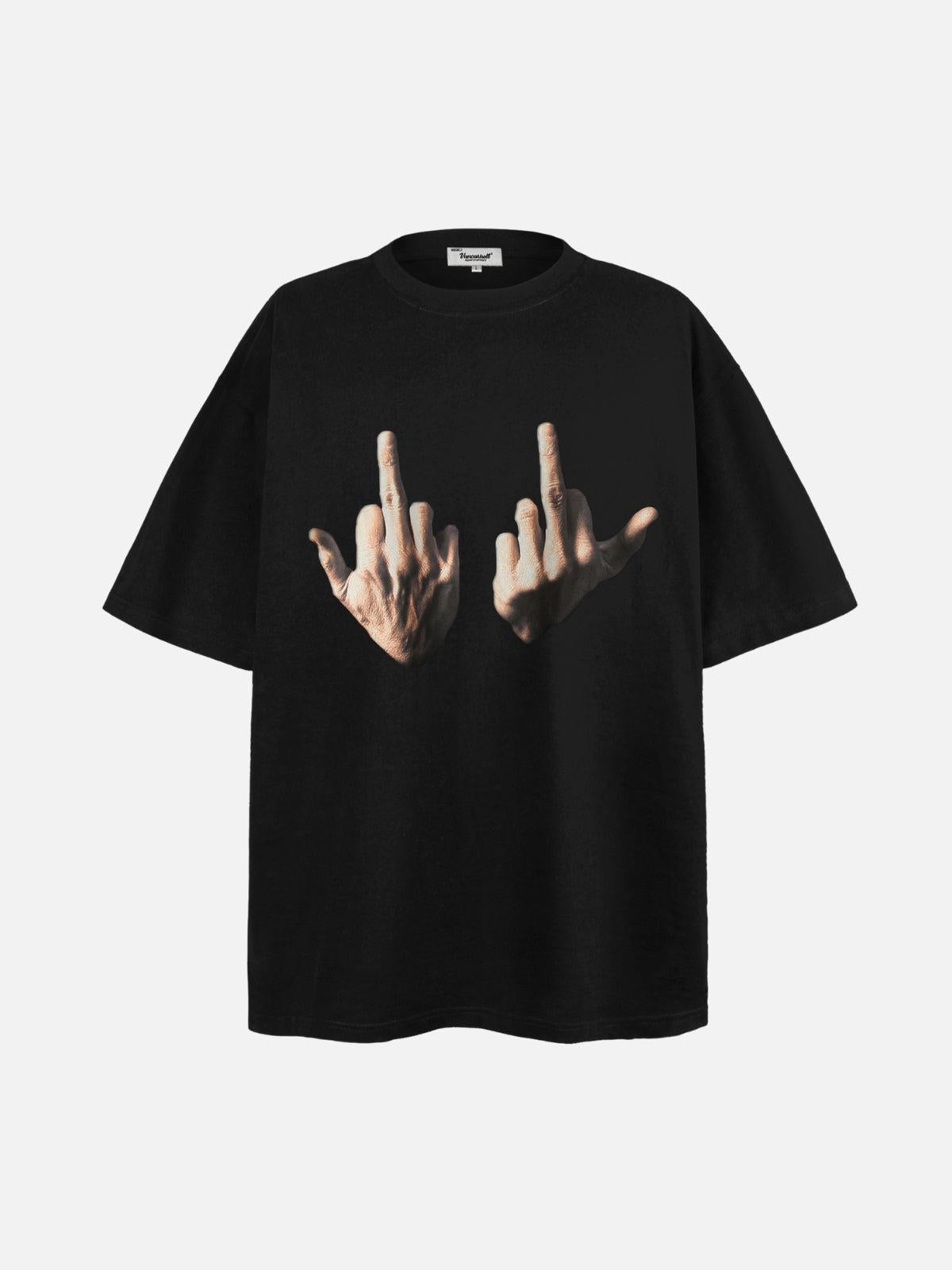Concert Outfit Expressive Hands Bold Gesture Graphic Tee
