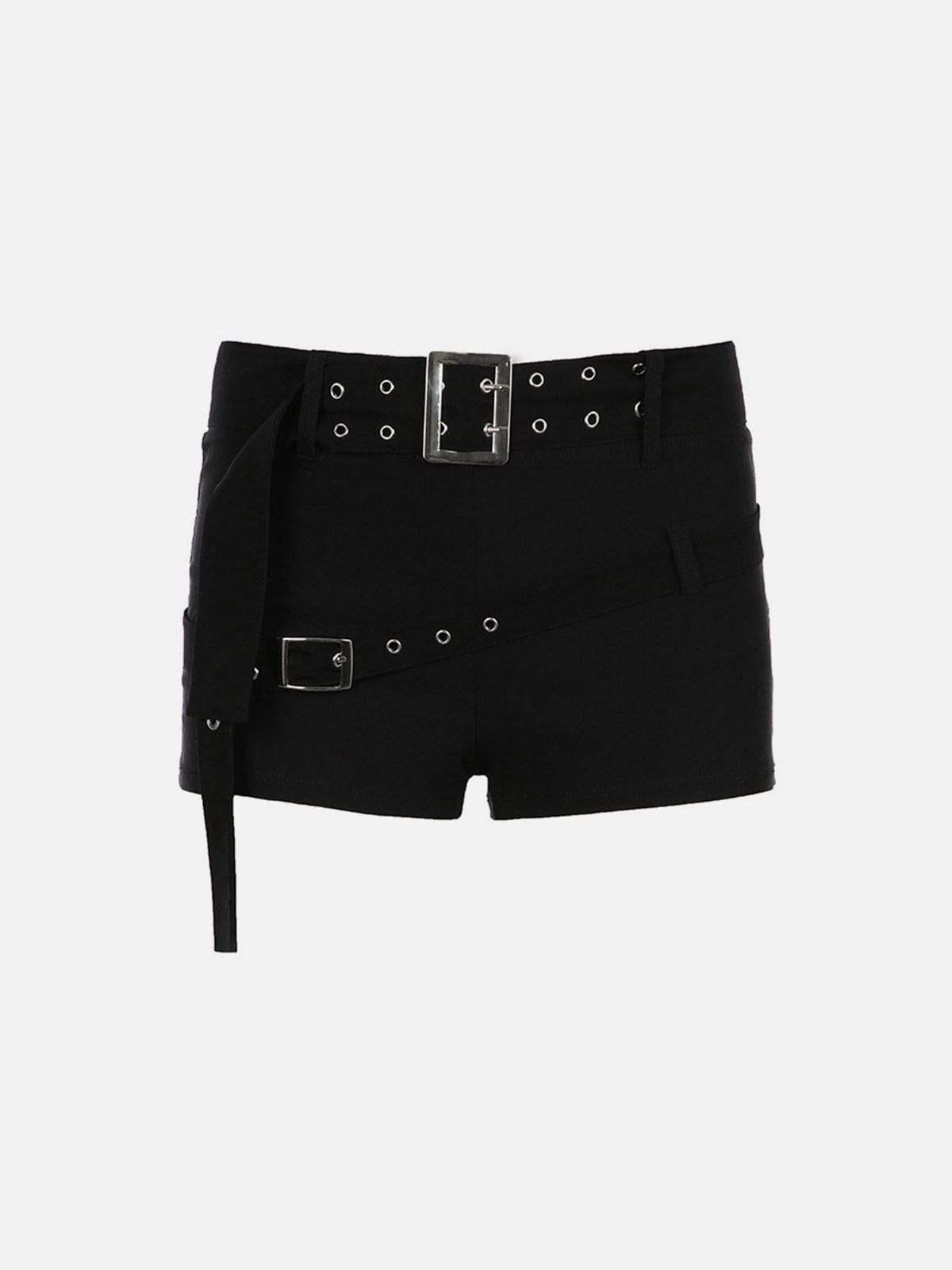 Concert Outfit Eyelet Solid Color Shorts