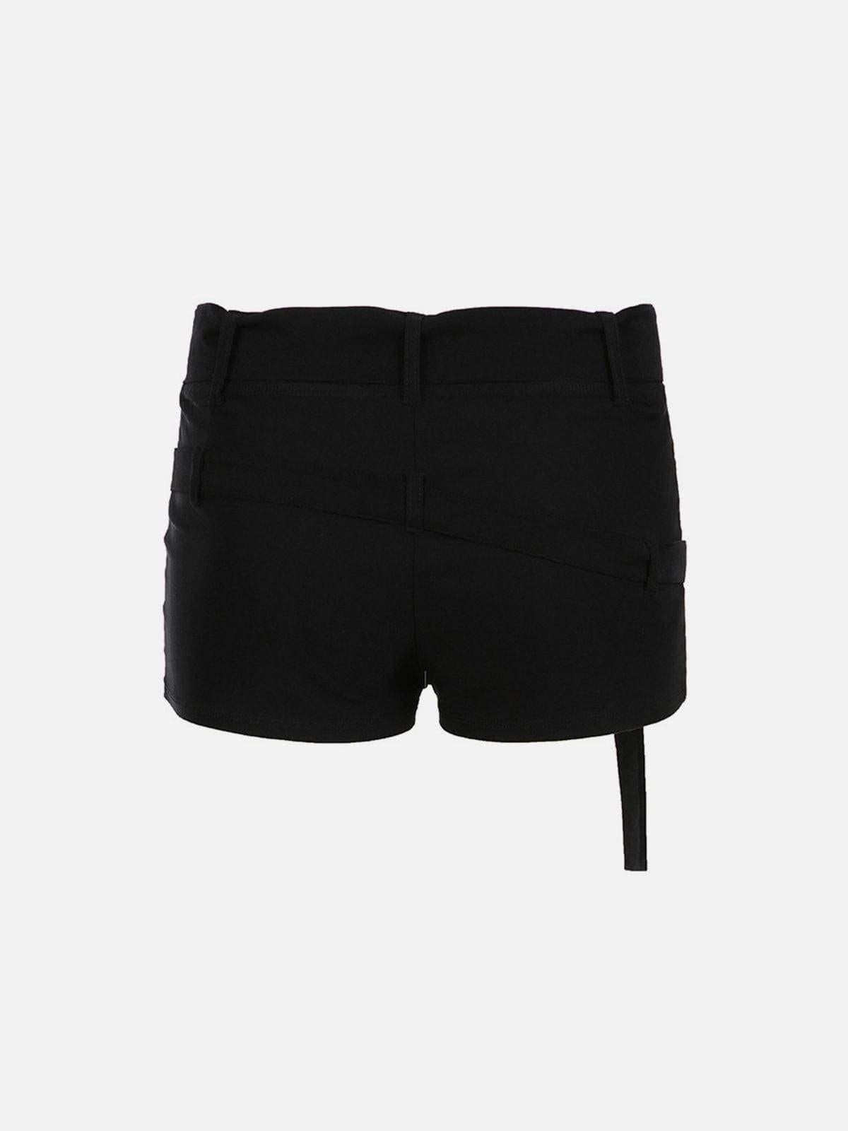 Concert Outfit Eyelet Solid Color Shorts