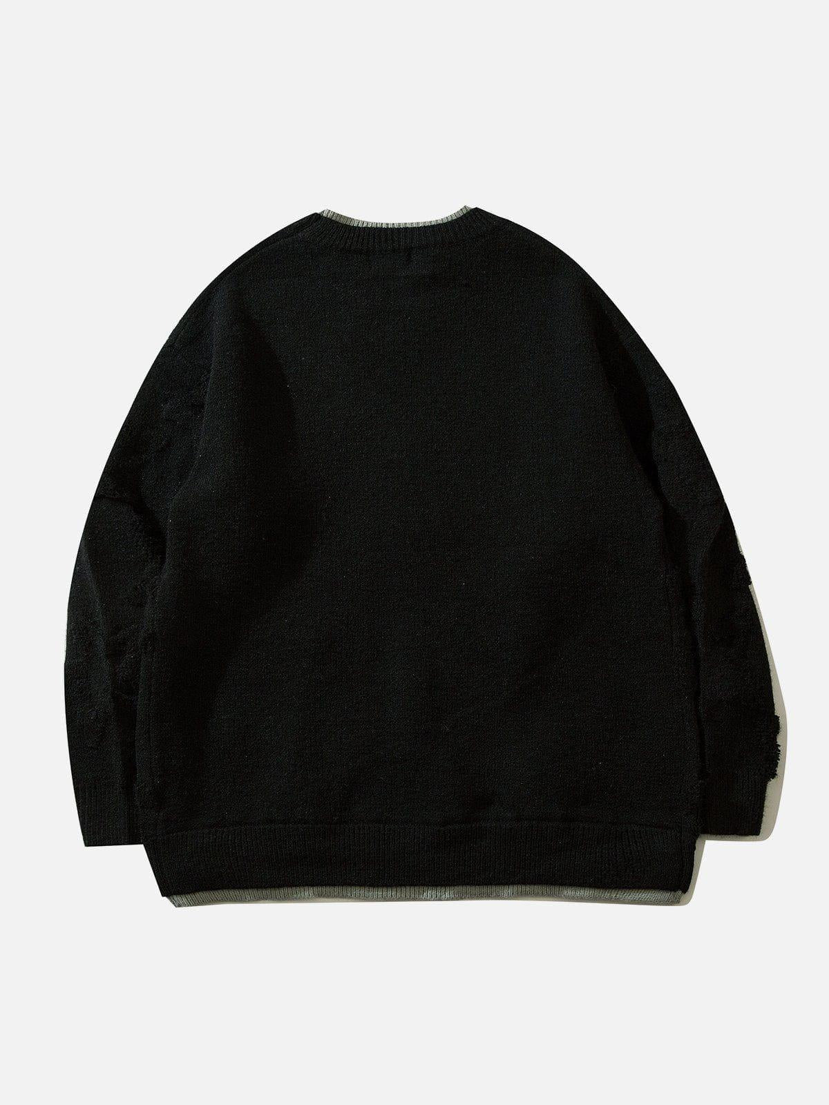 Concert Outfit Fake Two 3D Star Graphics Sweater Concert Outfit Fake Two 3D Star Graphics Sweater