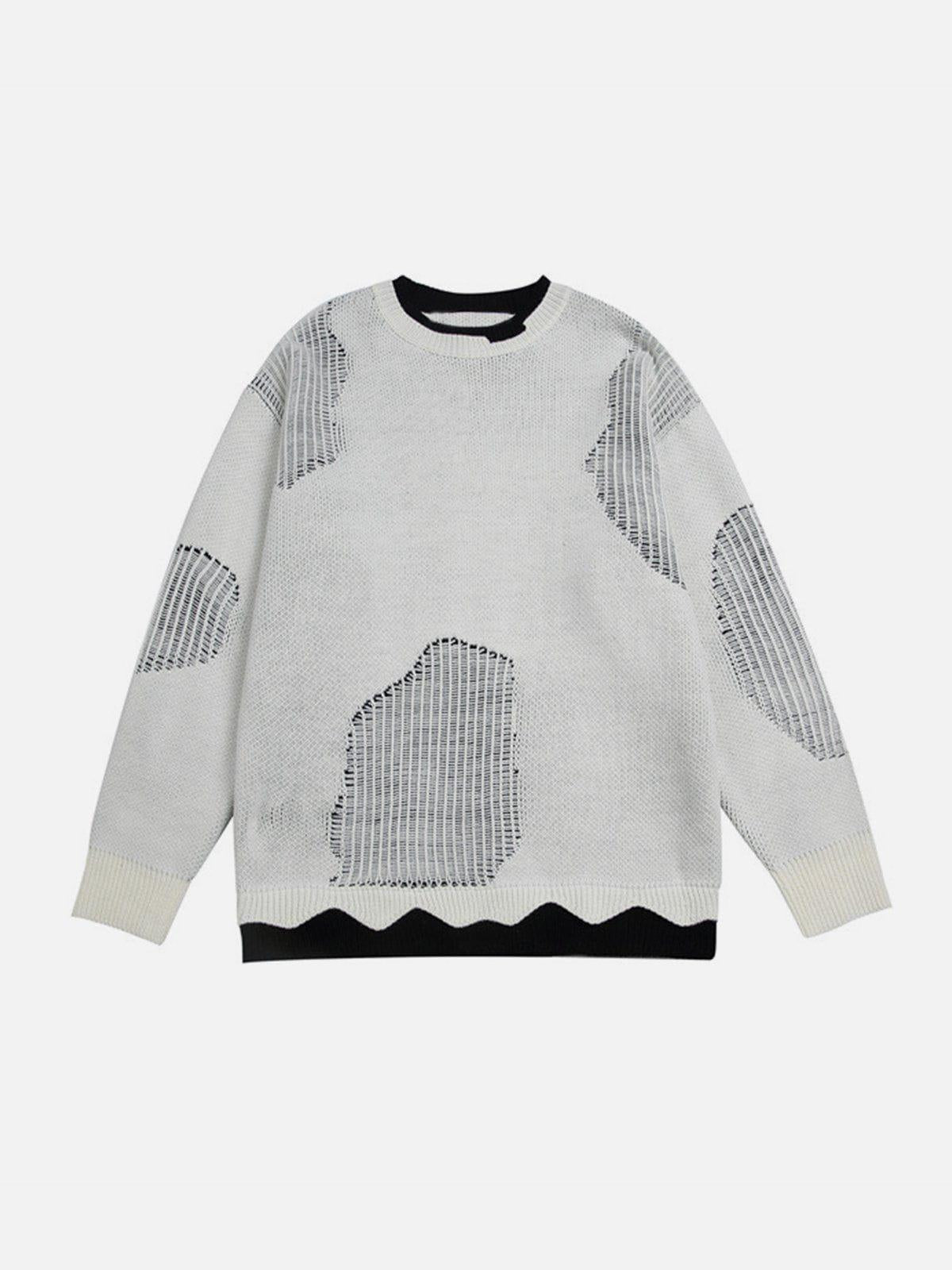 Concert Outfit Fake Two Breakage Design Sweater