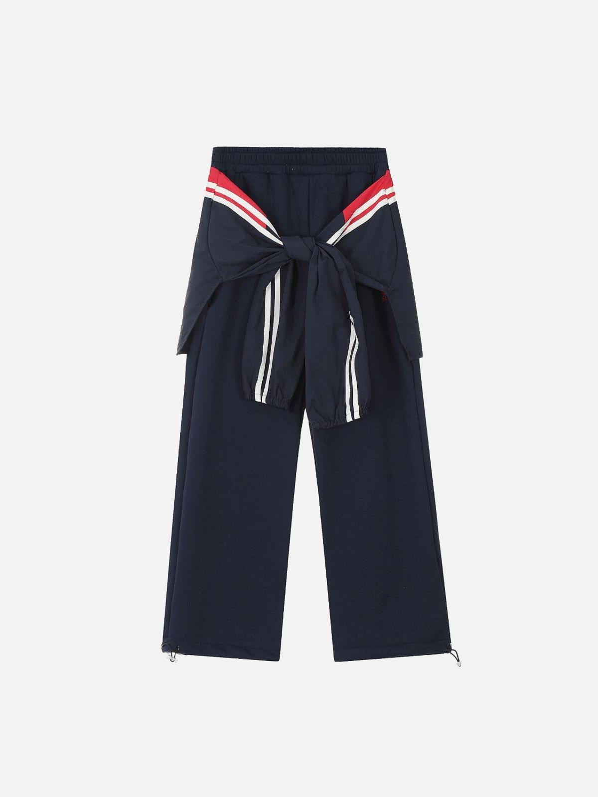 Concert Outfit Fake Two-Piece Drawstring Sweatpants