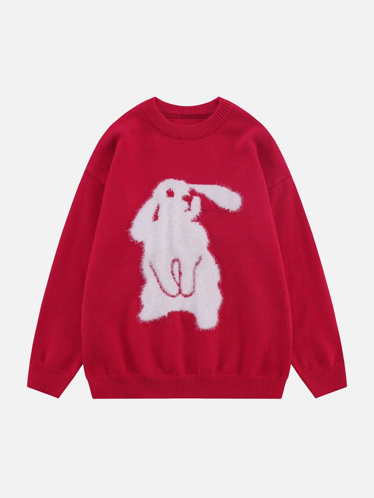 Concert Outfit Flocking Bunny Sweater