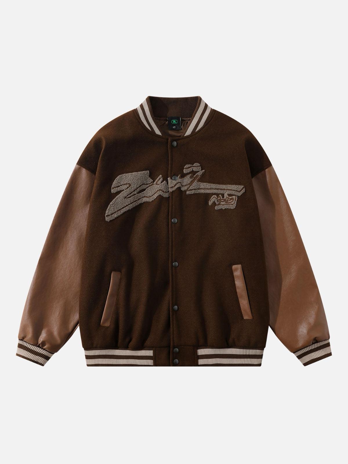 Concert Outfit Flocking Embroidery Baseball Jacket