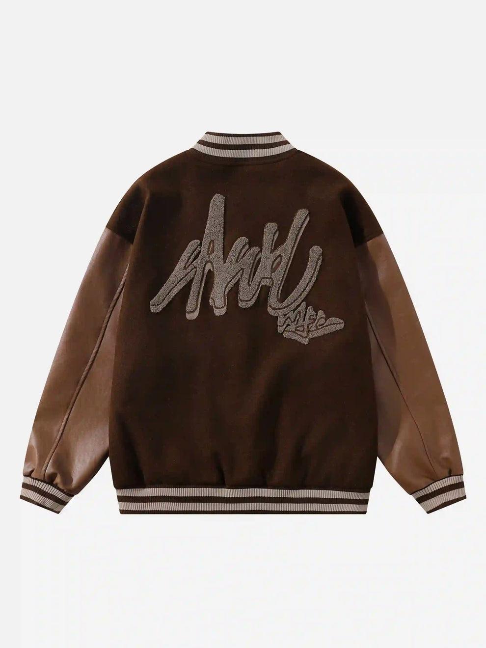 Concert Outfit Flocking Embroidery Baseball Jacket