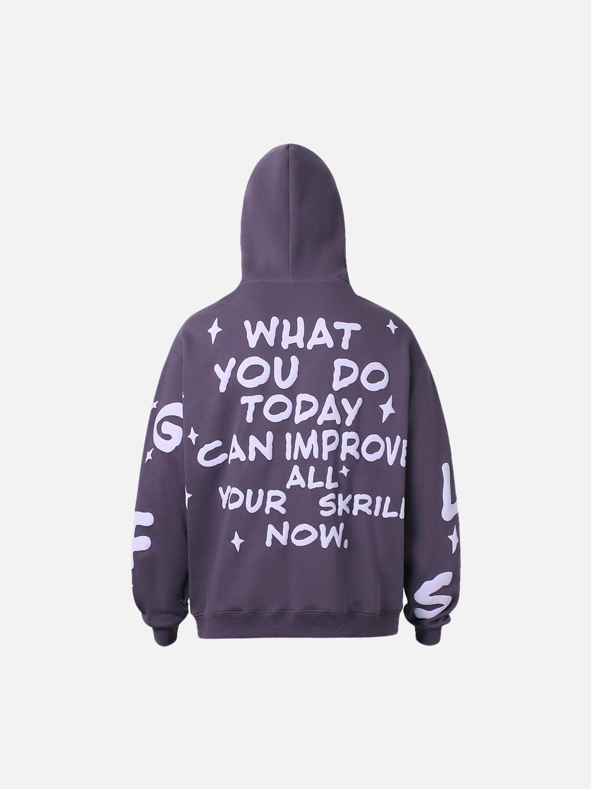 Concert Outfit Foam Letter Hoodie