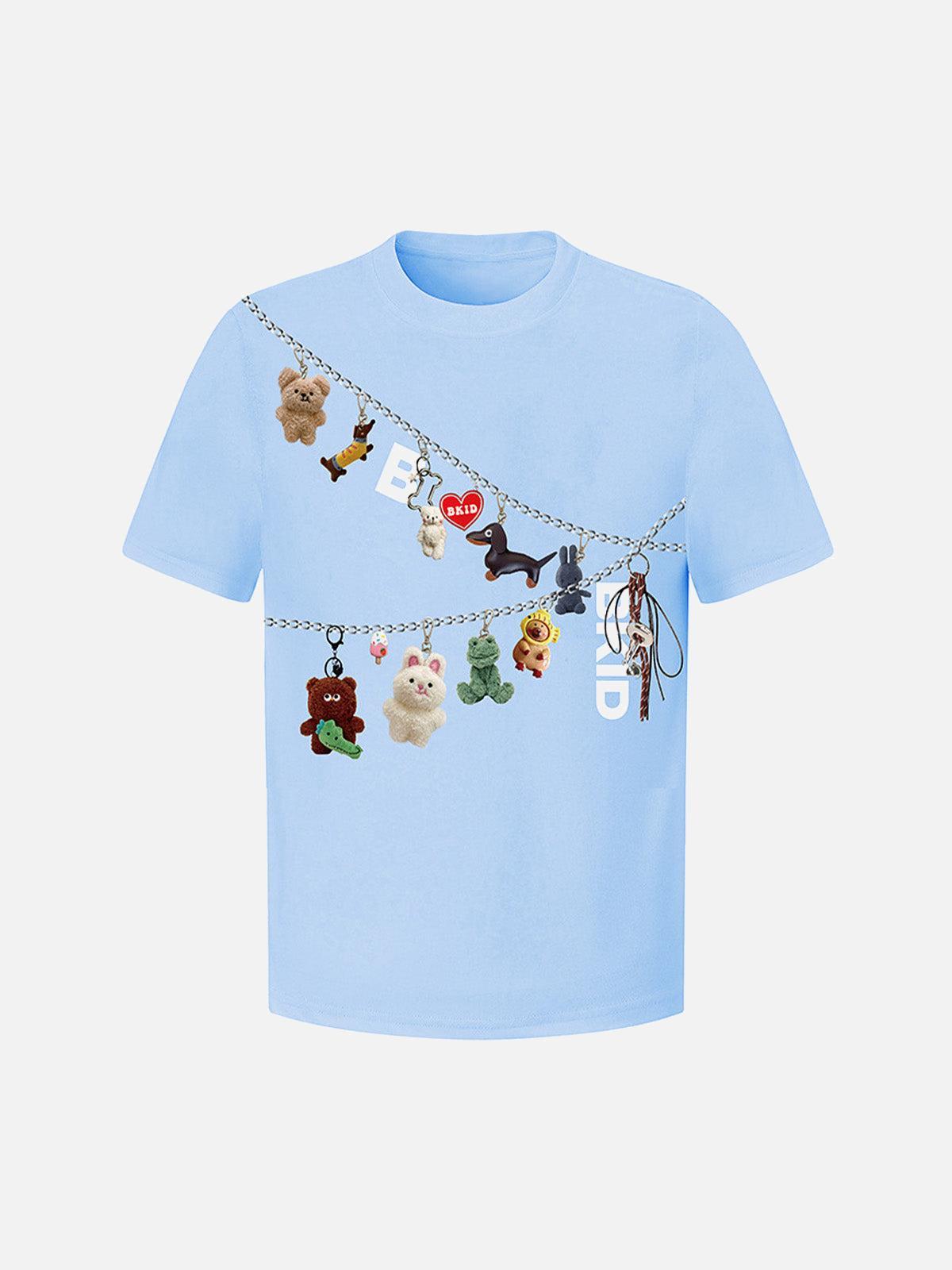 Concert Outfit Fun Cartoon Print T-Shirt