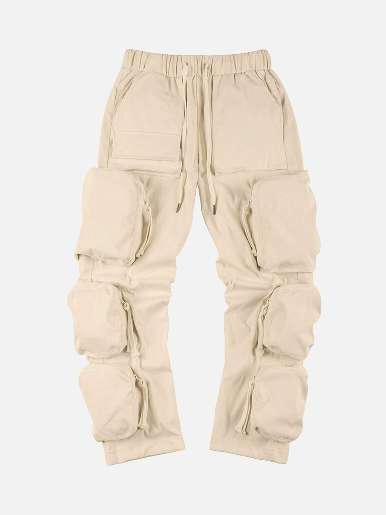Concert Outfit Functional Wind Zipper Multi-Pocket Work Pants