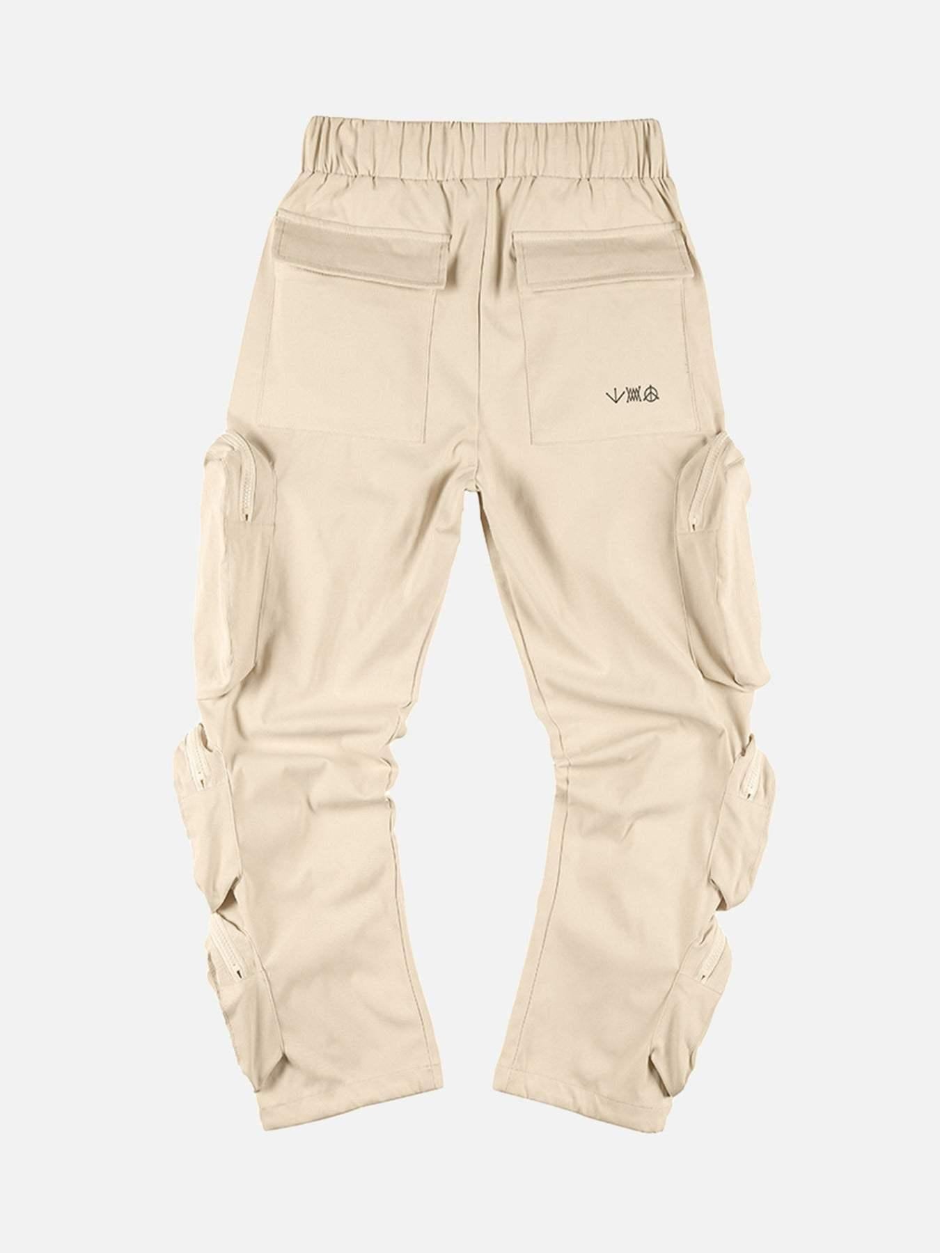Concert Outfit Functional Wind Zipper Multi-Pocket Work Pants