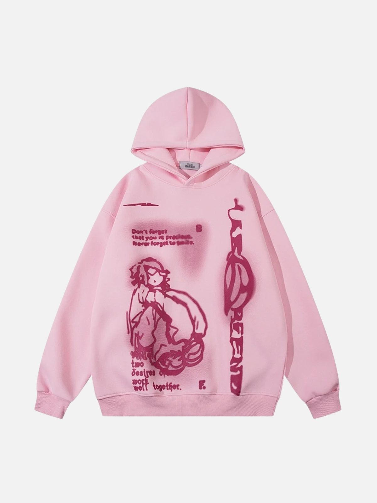 Concert Outfit Funny Cartoon Print Hoodie