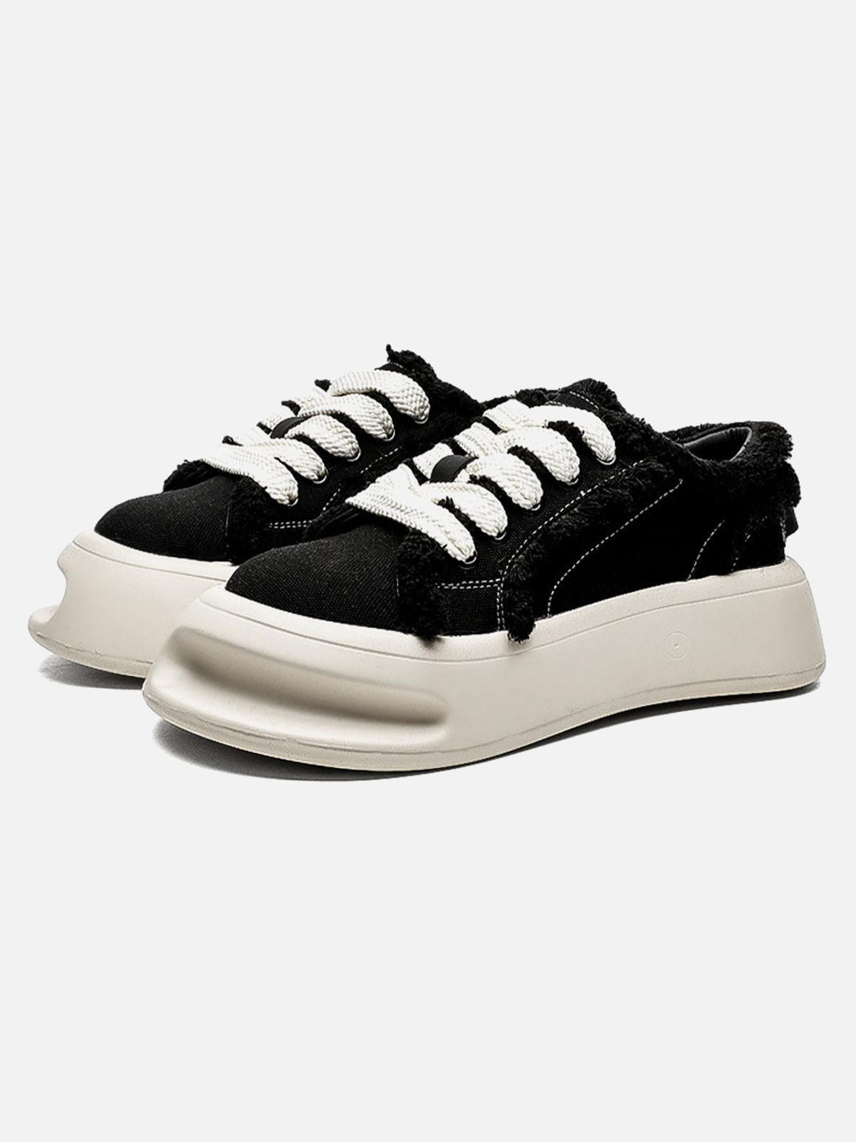 Concert Outfit Fuzzy Trim Chunk Shoes