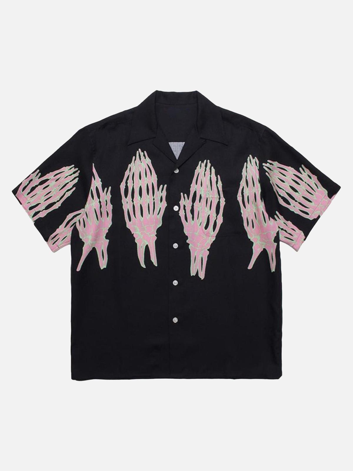 Concert Outfit Ghost Hand Ghost Claw Casual Print Shirt