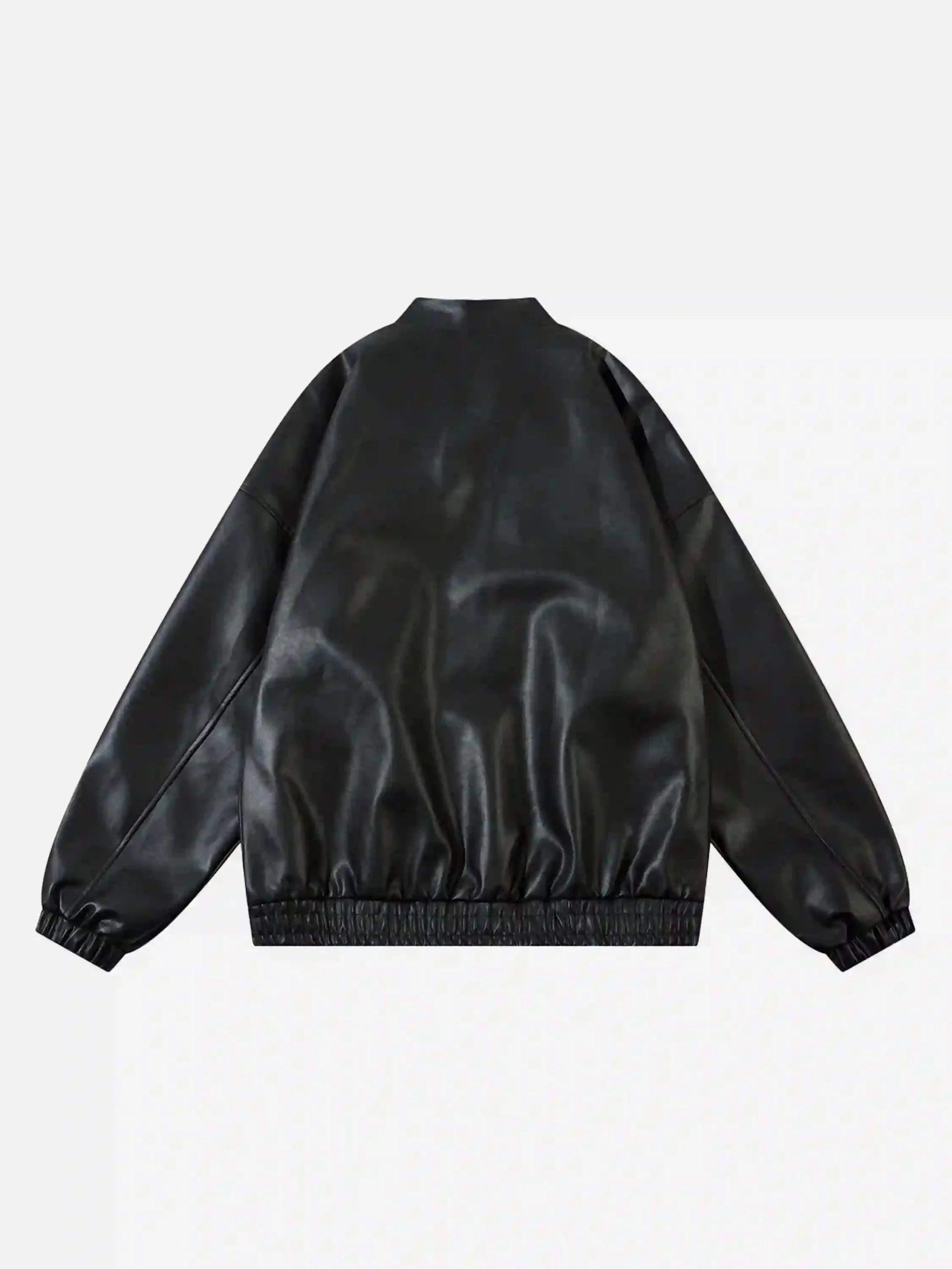 Concert Outfit Gothic Alphabet Patch Racing Collar Jacket