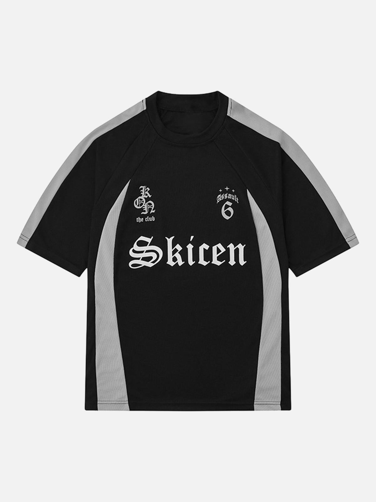 Concert Outfit Gothic Font Jersey Street Rap T-Shirt