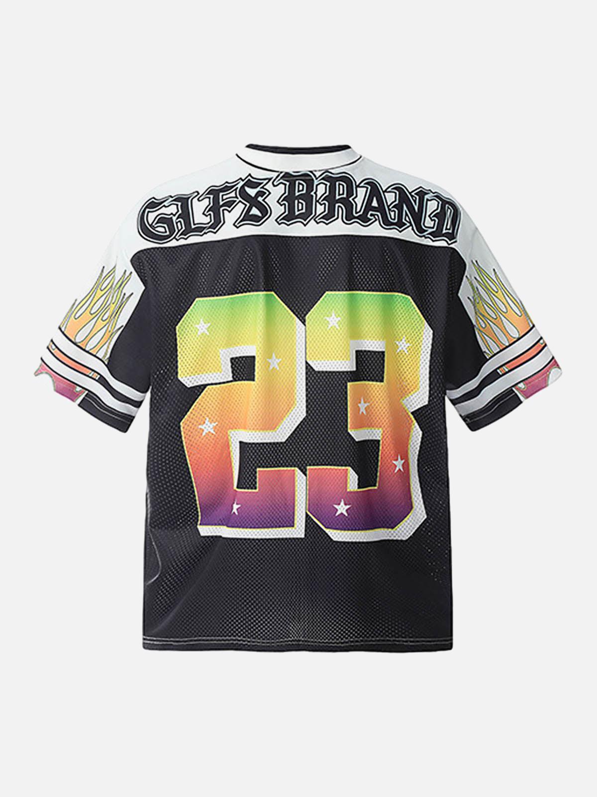 Concert Outfit Gothic Style Embroidered Jersey T-Shirt