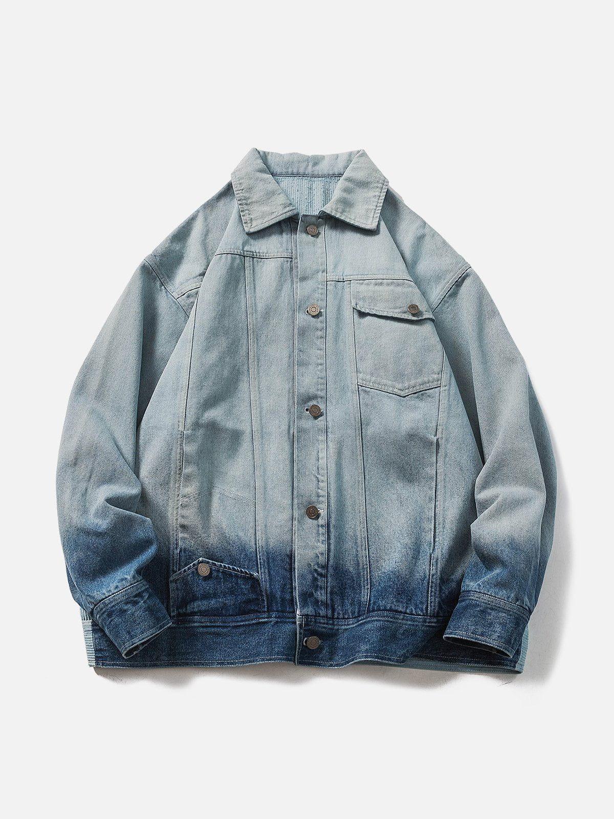 Concert Outfit Gradient Denim Jacket