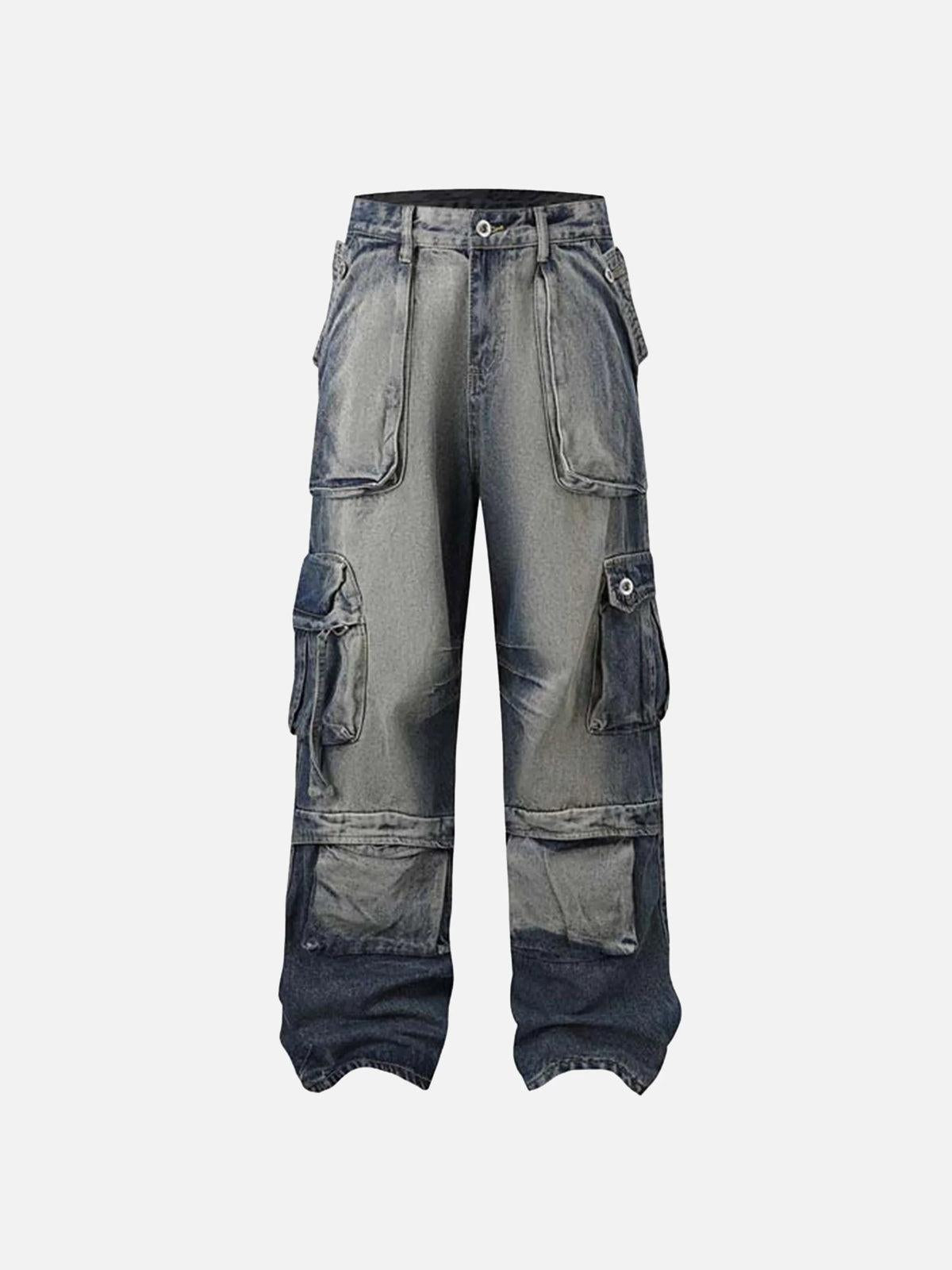 Concert Outfit Gradient Multi-Pocket Cargo Jeans