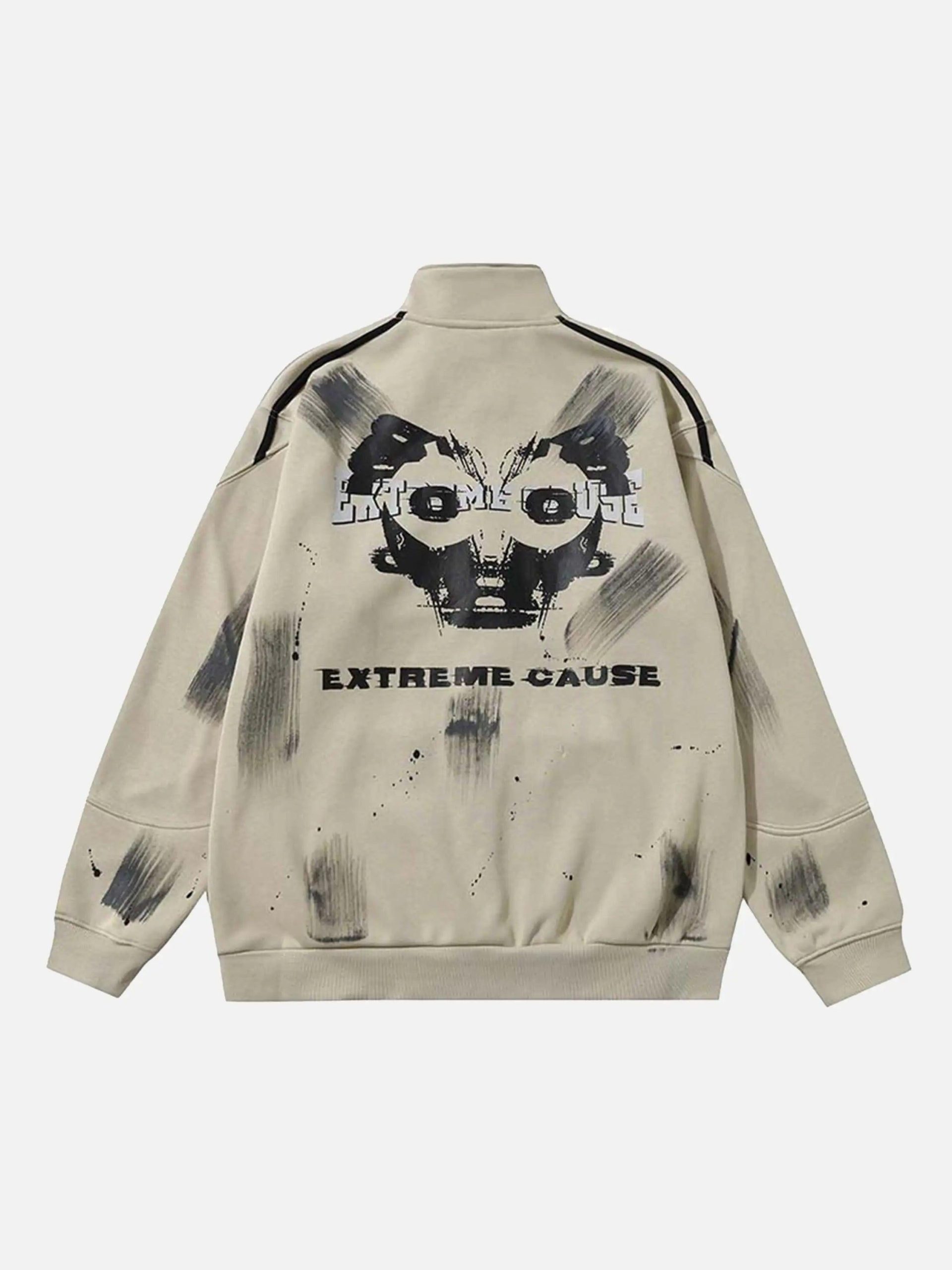 Concert Outfit Graffiti Dot Pattern Print Jacket