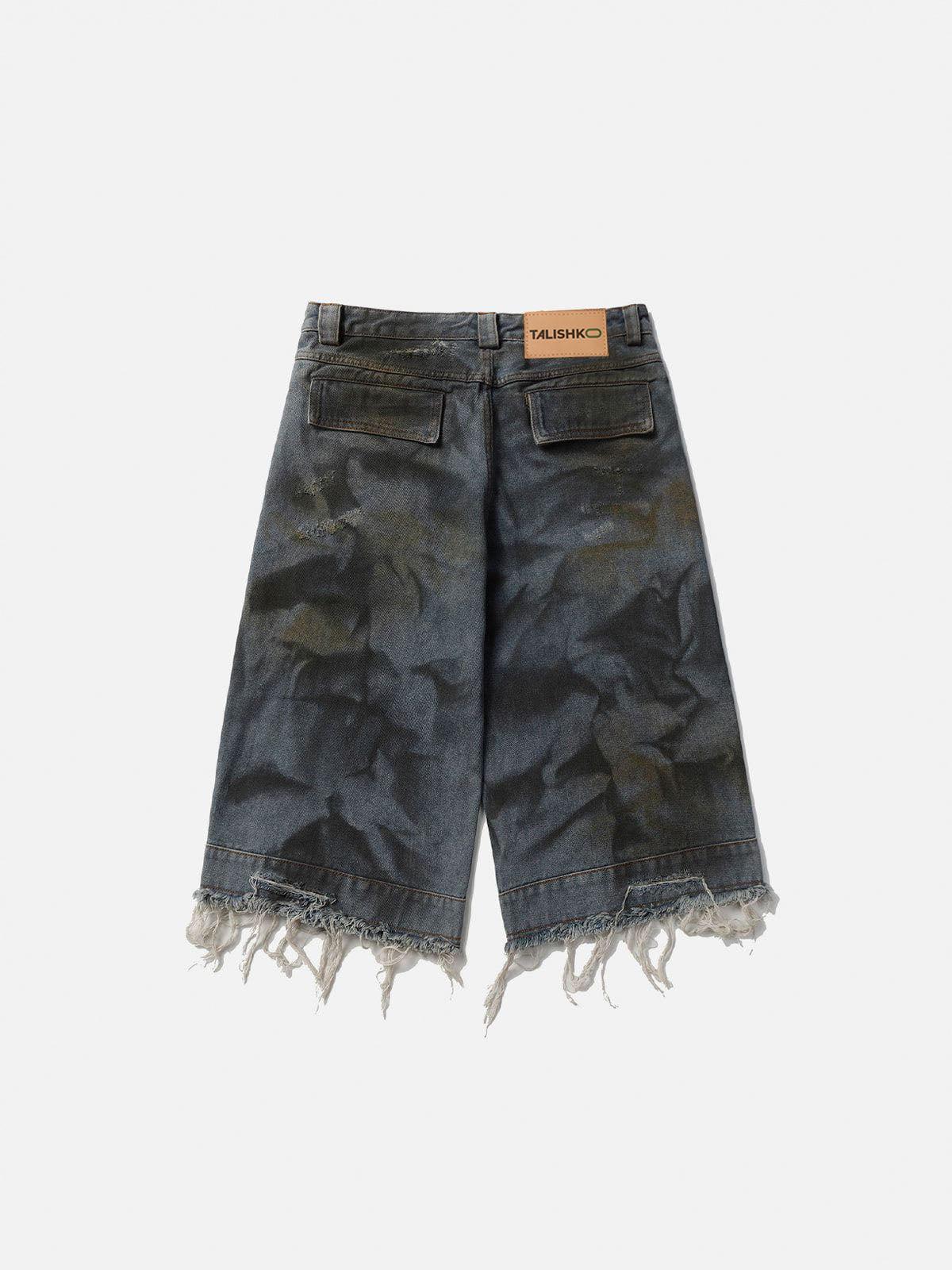 Concert Outfit Graffiti Fringe Jorts