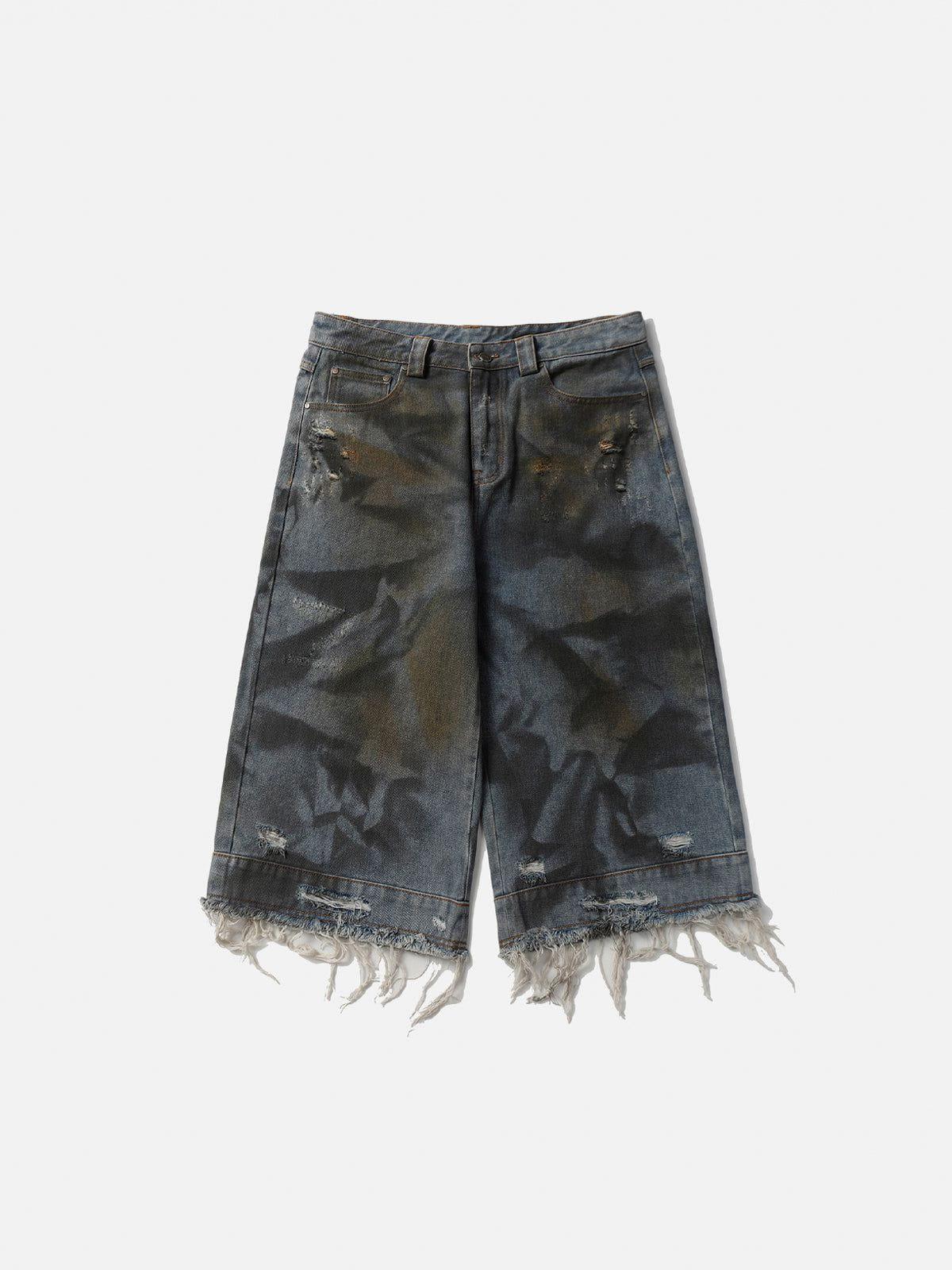 Concert Outfit Graffiti Fringe Jorts