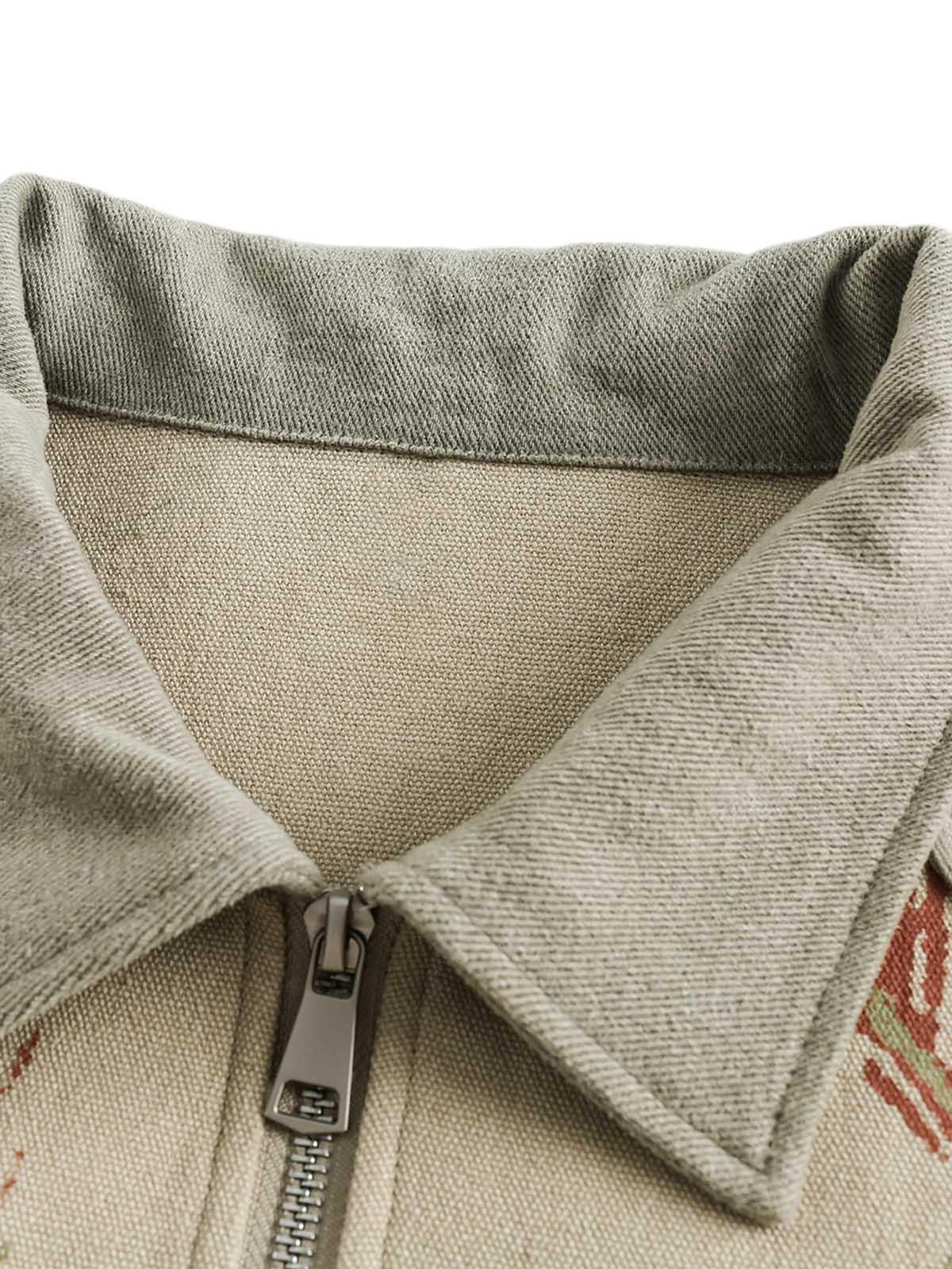 Concert Outfit Graffiti Patchwork Lapel Denim Jacket Concert Outfit Graffiti Patchwork Lapel Denim Jacket