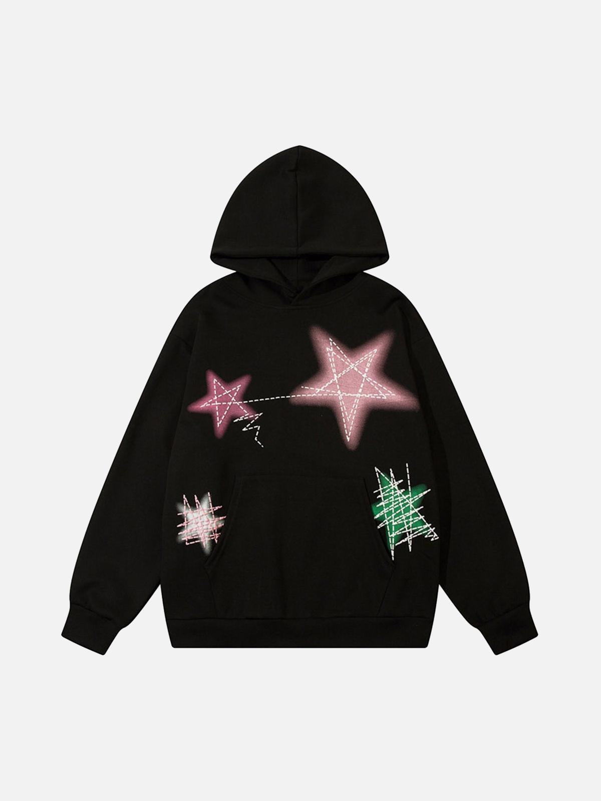 Concert Outfit Graffiti Star Hoodie