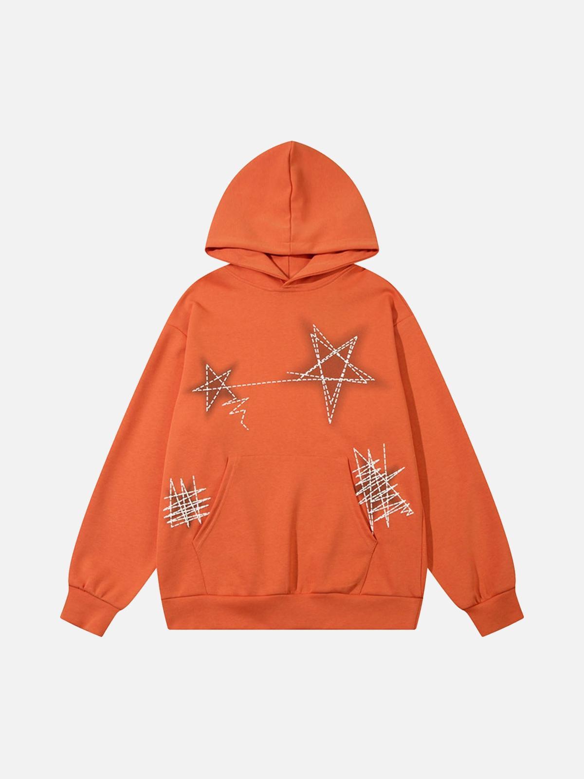Concert Outfit Graffiti Star Hoodie