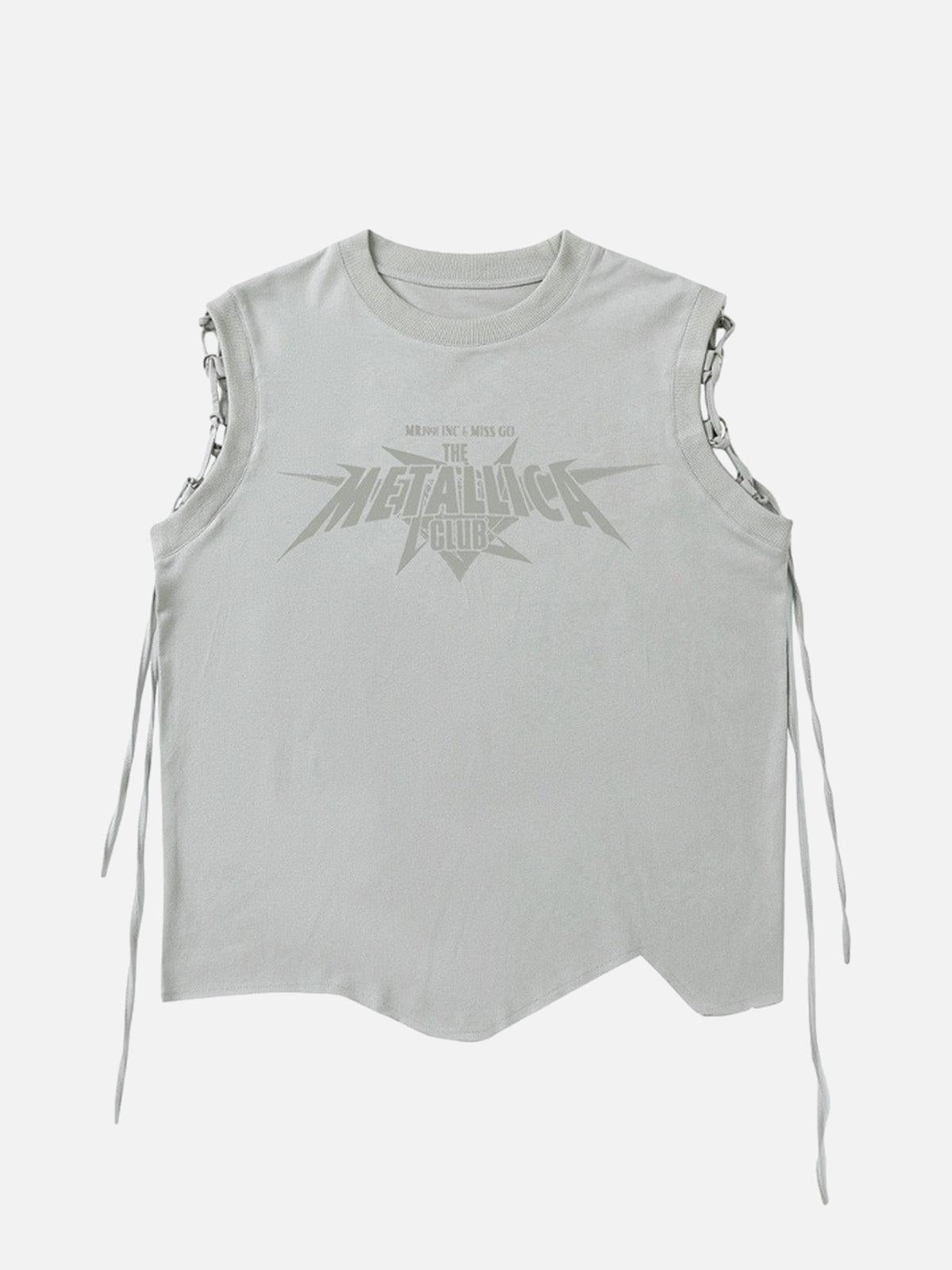 Concert Outfit Graphic Adjustable Straps Vest