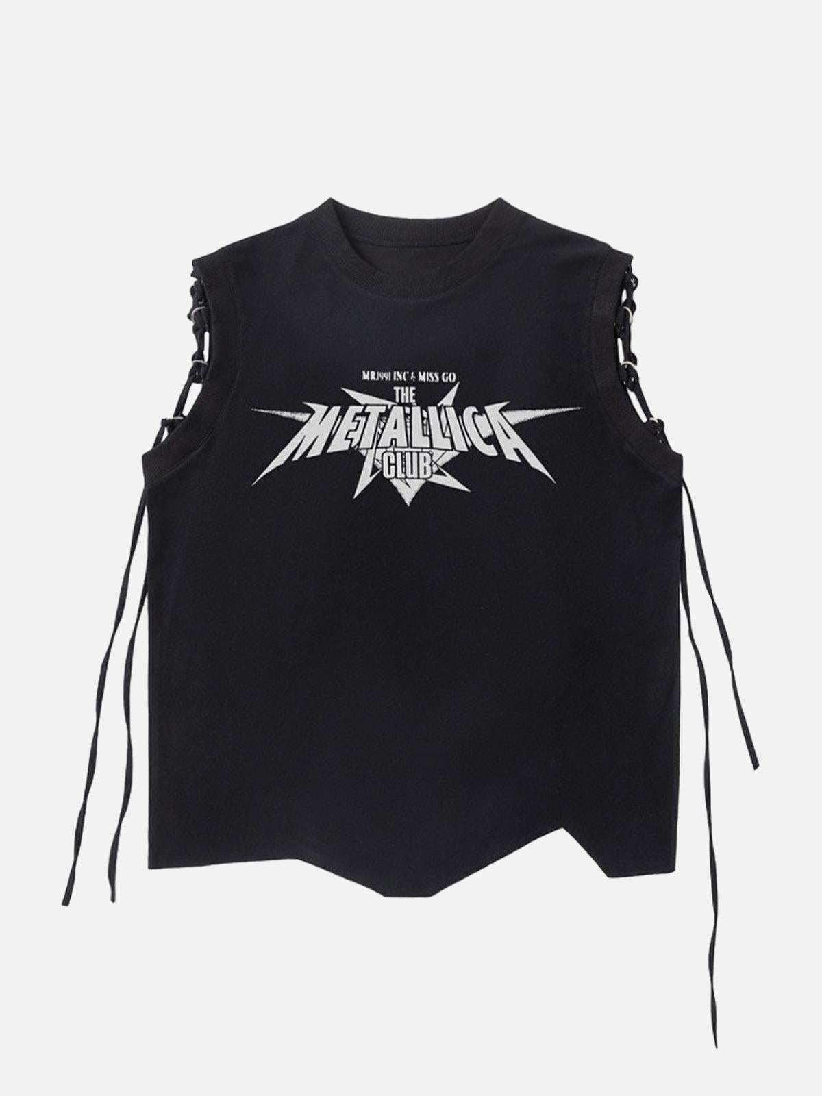 Concert Outfit Graphic Adjustable Straps Vest